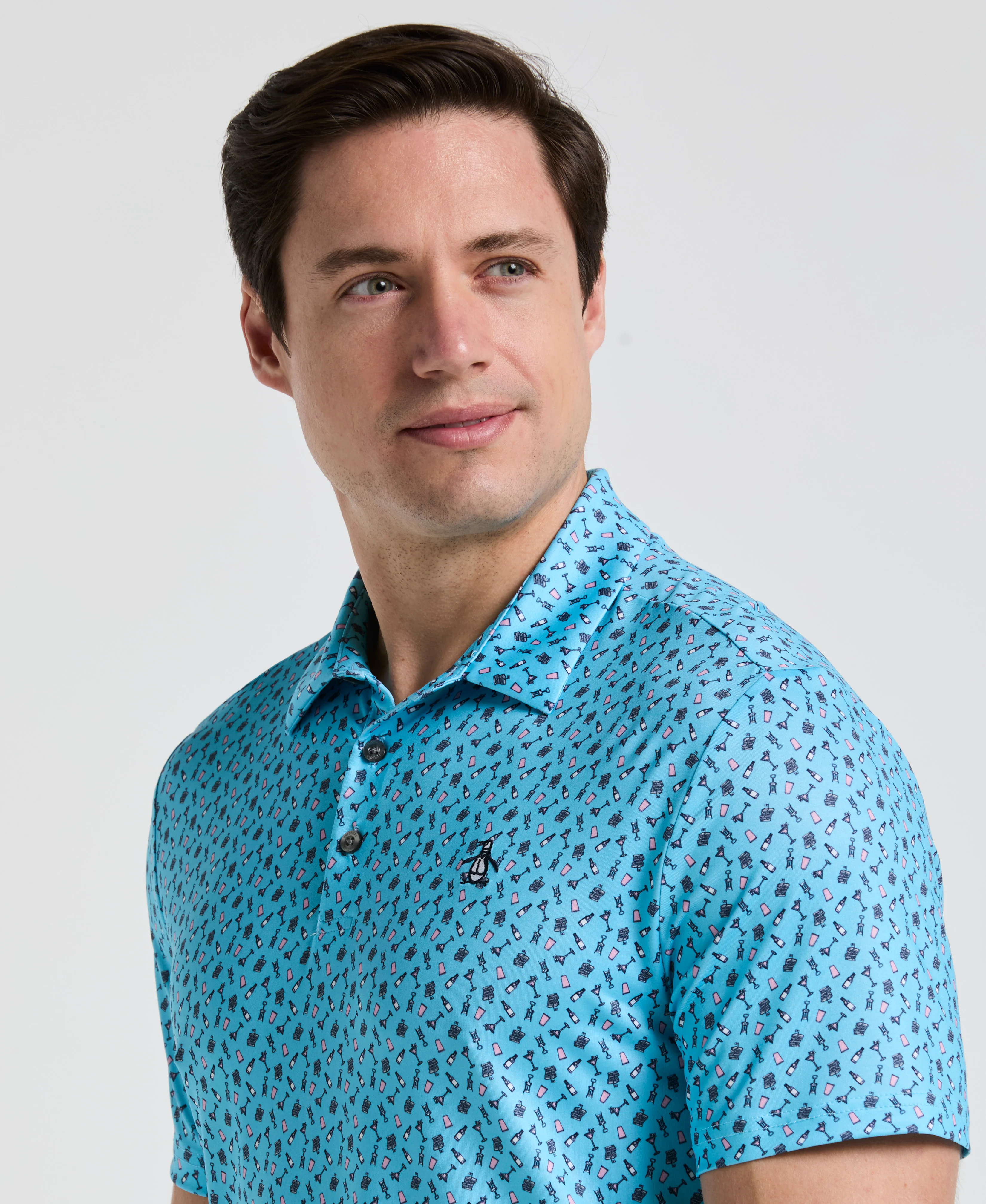 Augusta Menu Print Golf Polo - Image 3