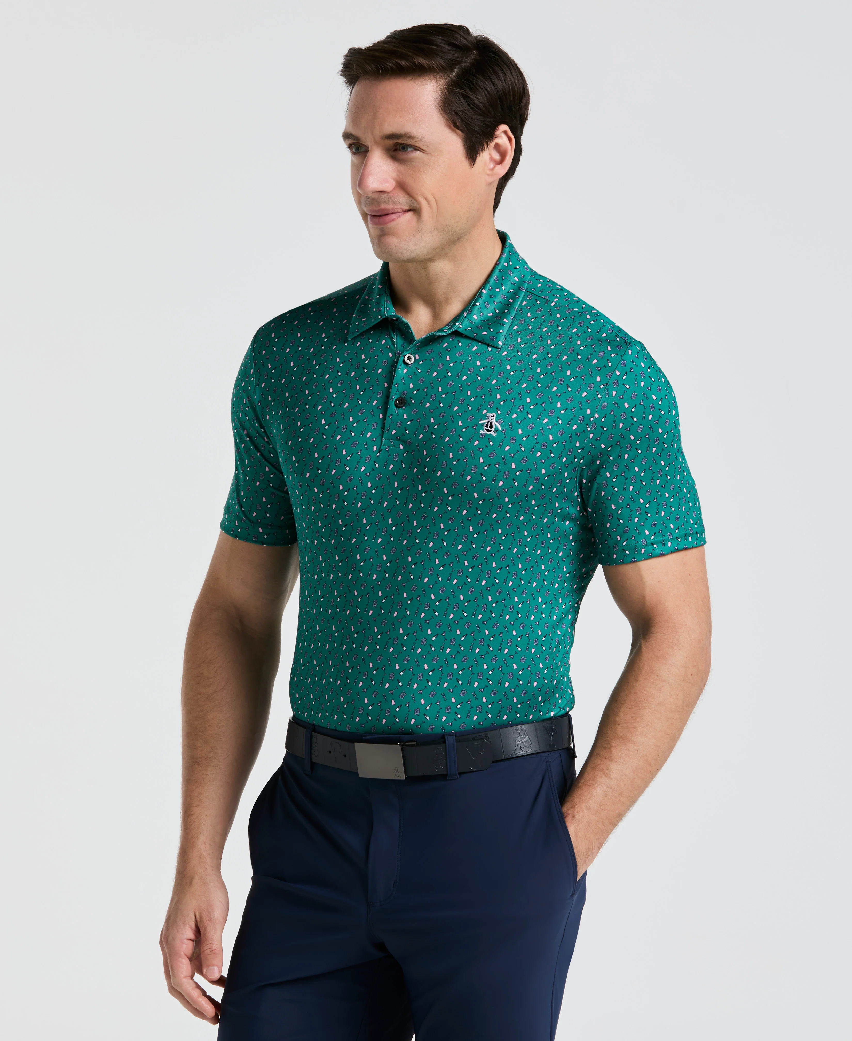 Augusta Menu Print Golf Polo - Image 5