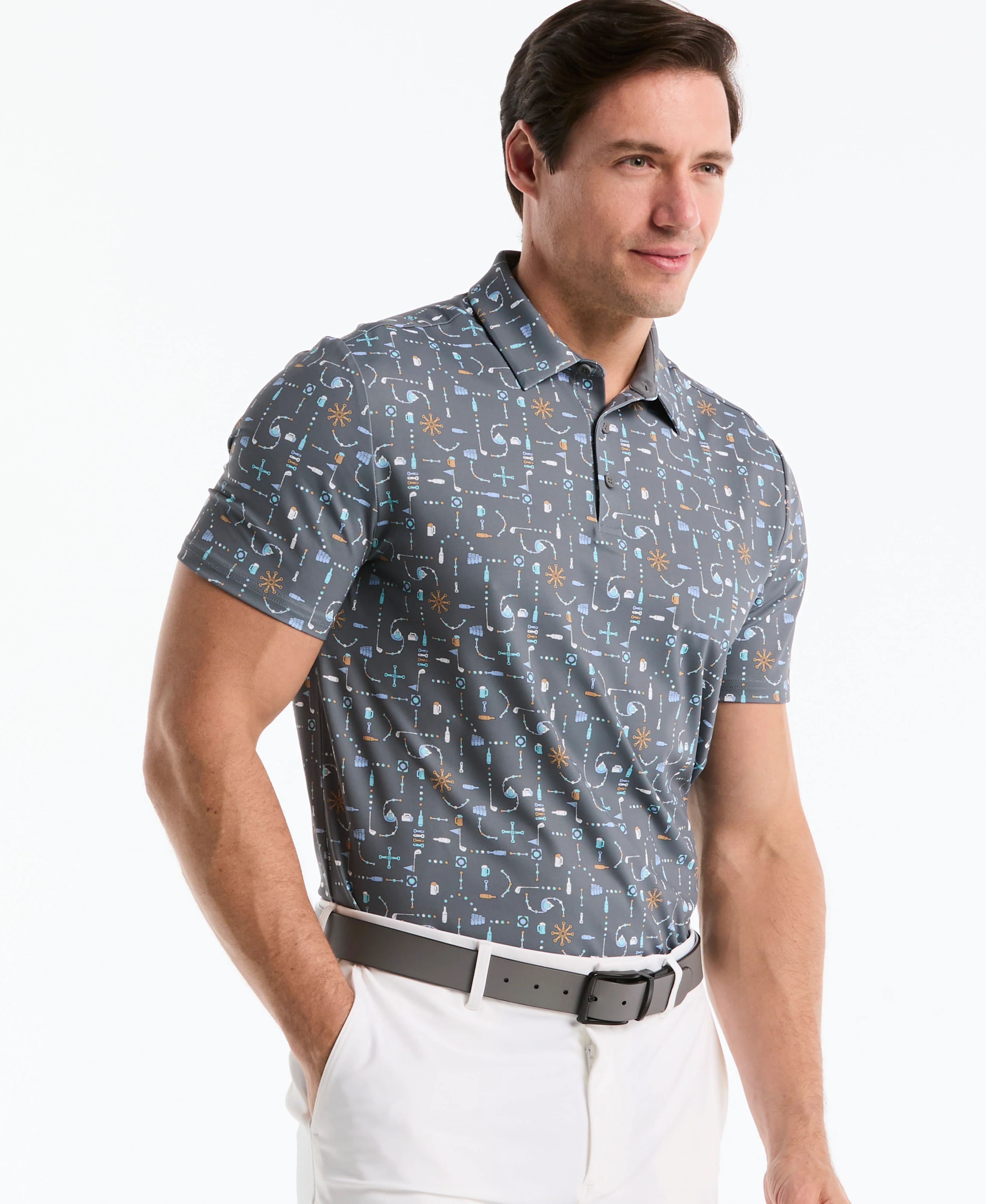 Beer Pong Geo Golf Polo - Image 3