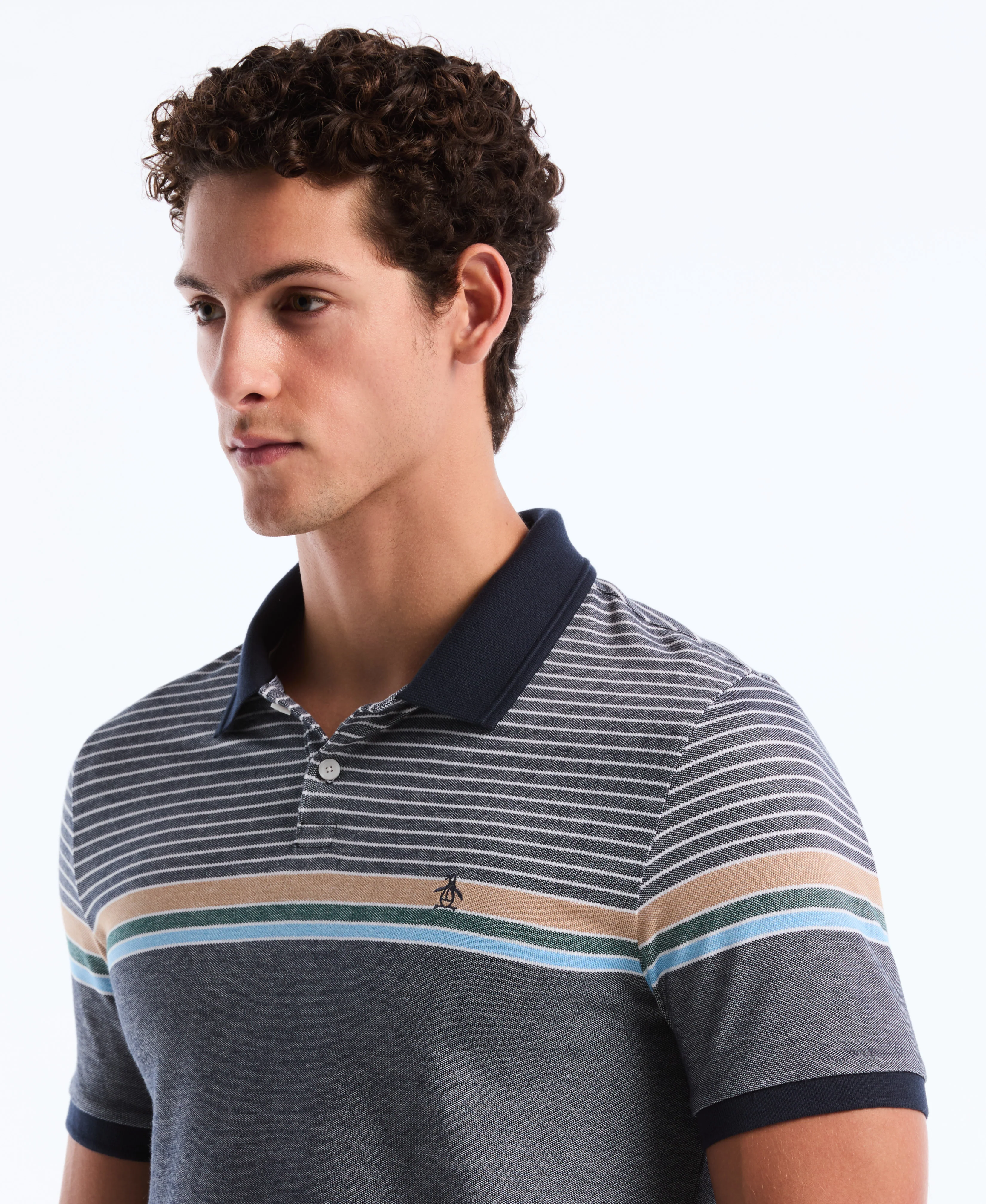 Birdseye Chest Stripe Polo - Image 3