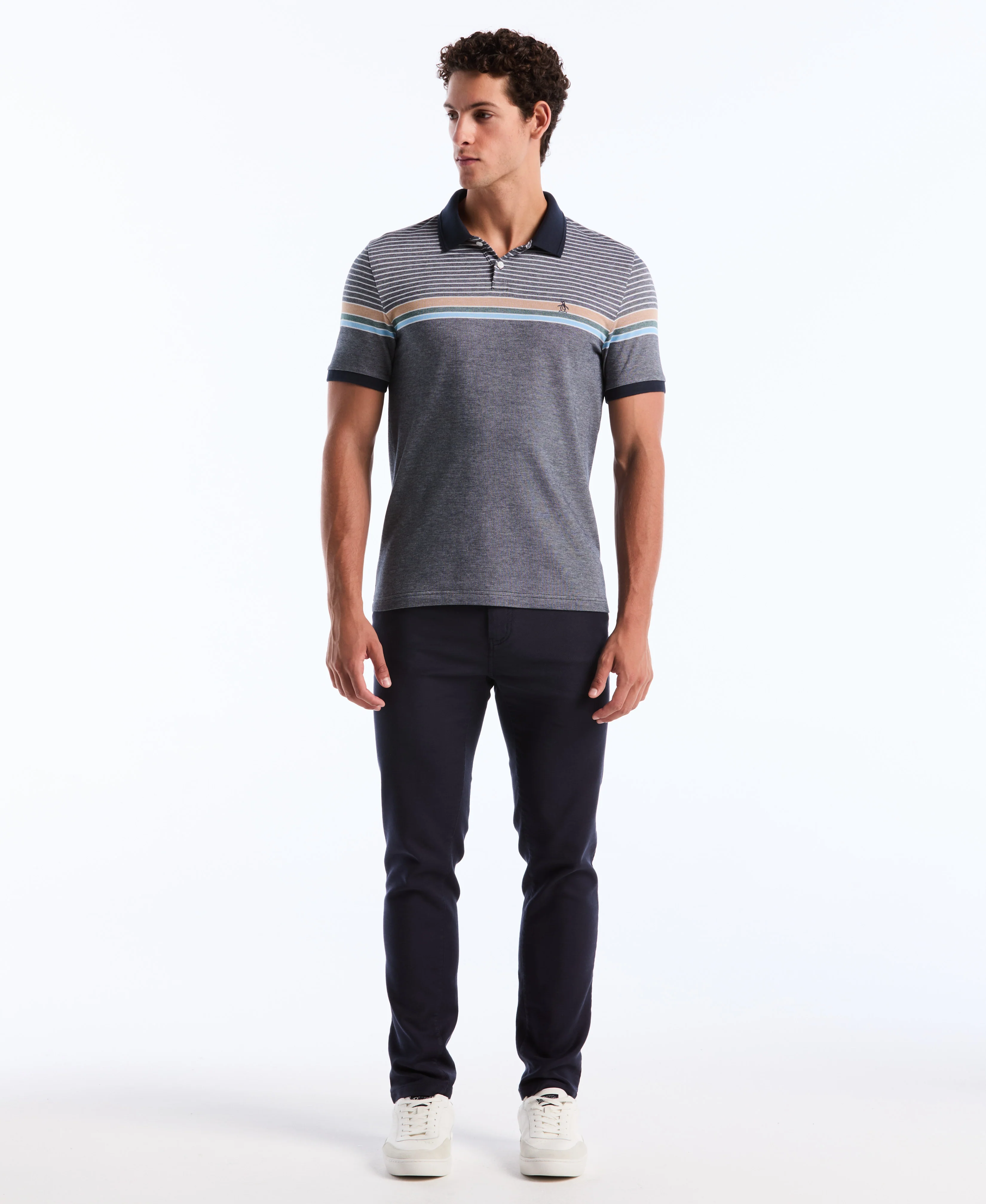 Birdseye Chest Stripe Polo - Image 4