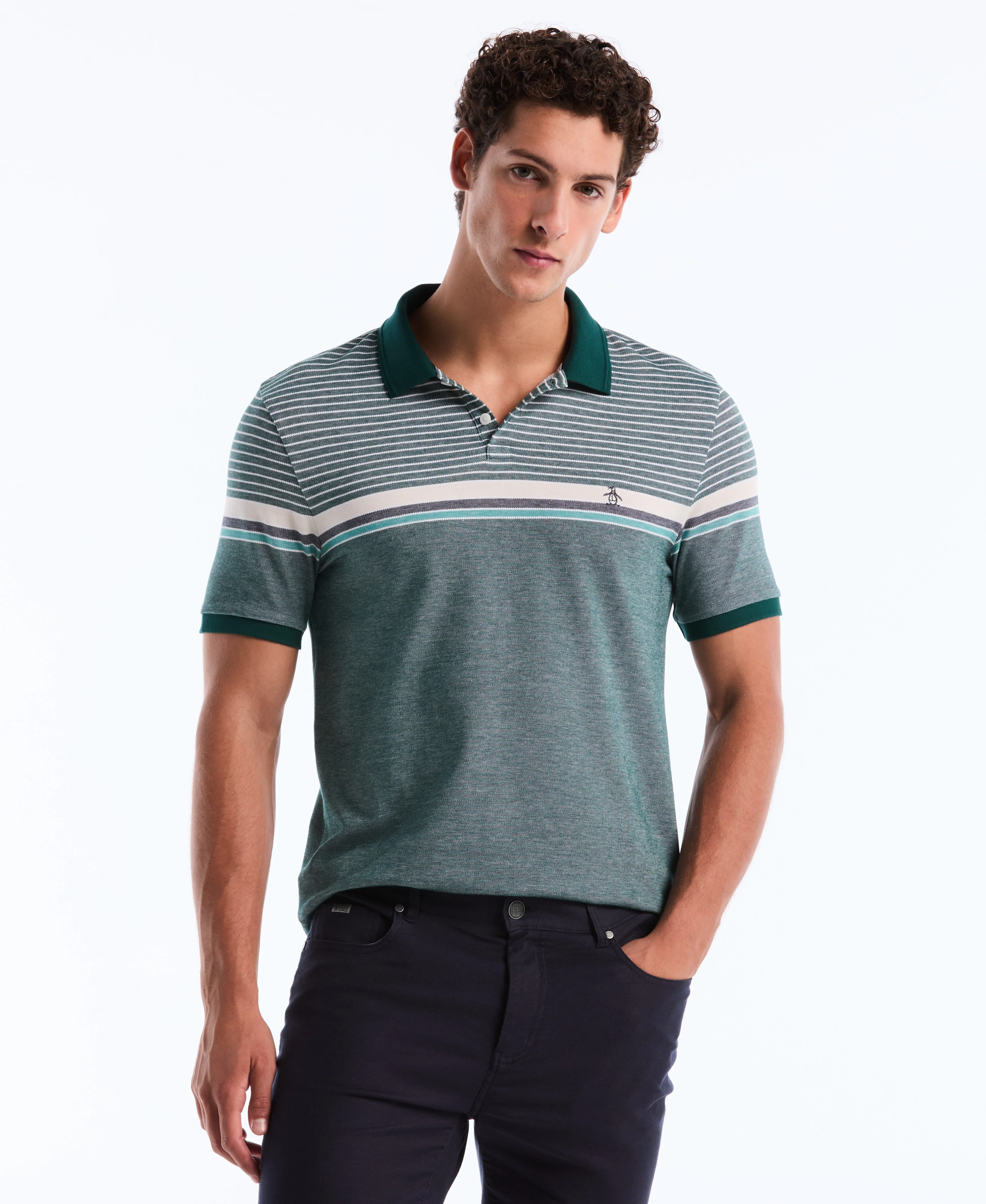 Birdseye Chest Stripe Polo - Image 5