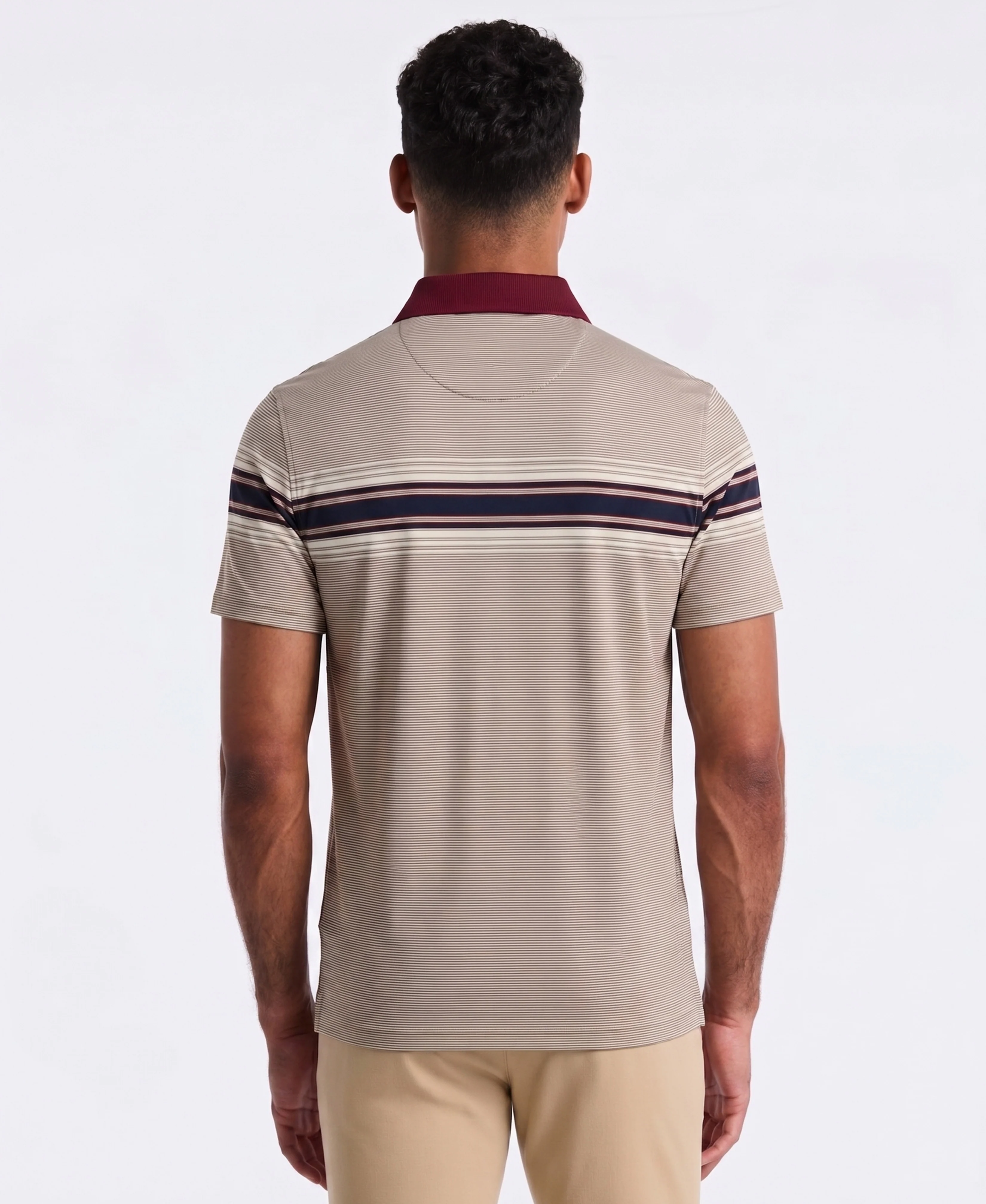 Pique Engineered Stripe Polo - Image 2