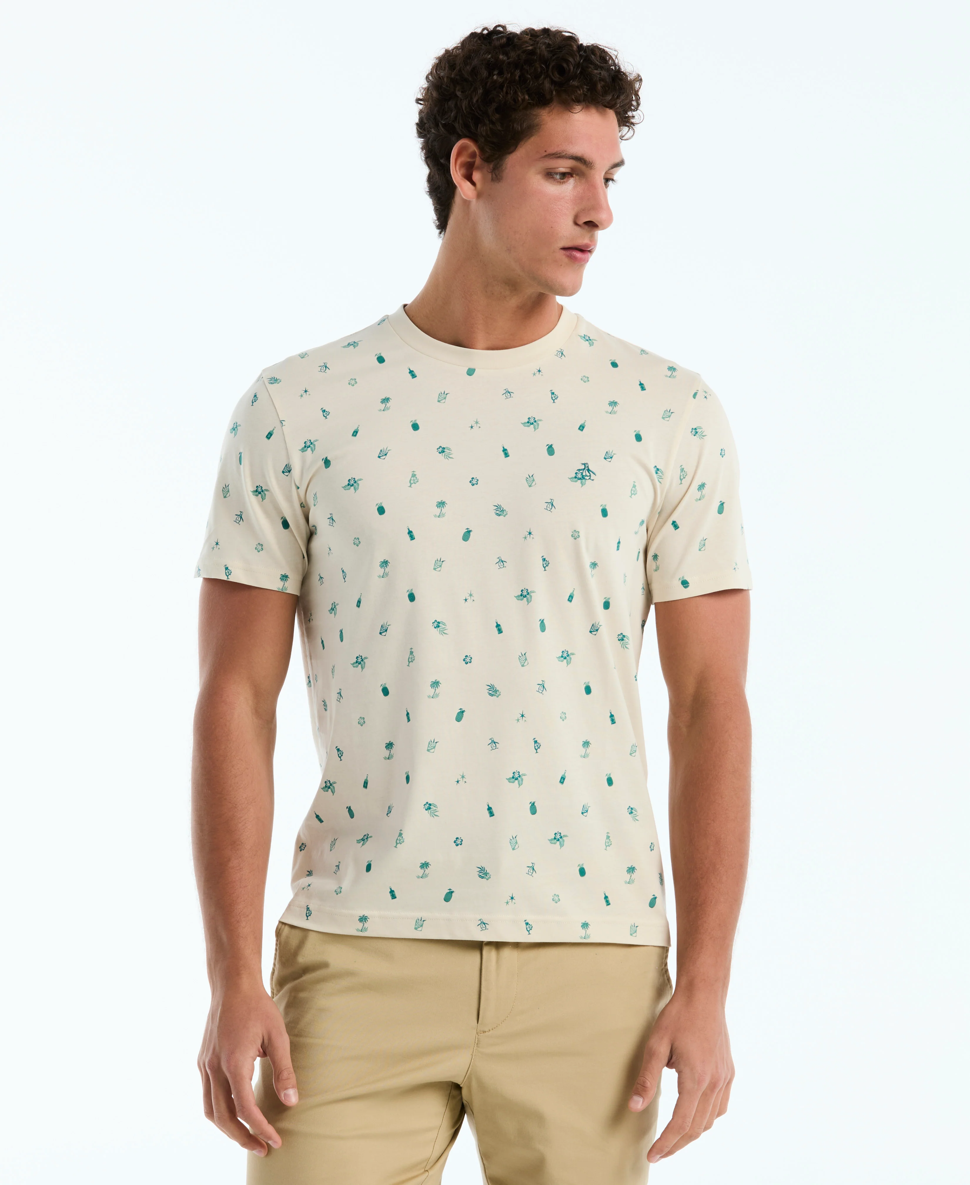 Botanical Drinks Print Cotton Tee - Image 5