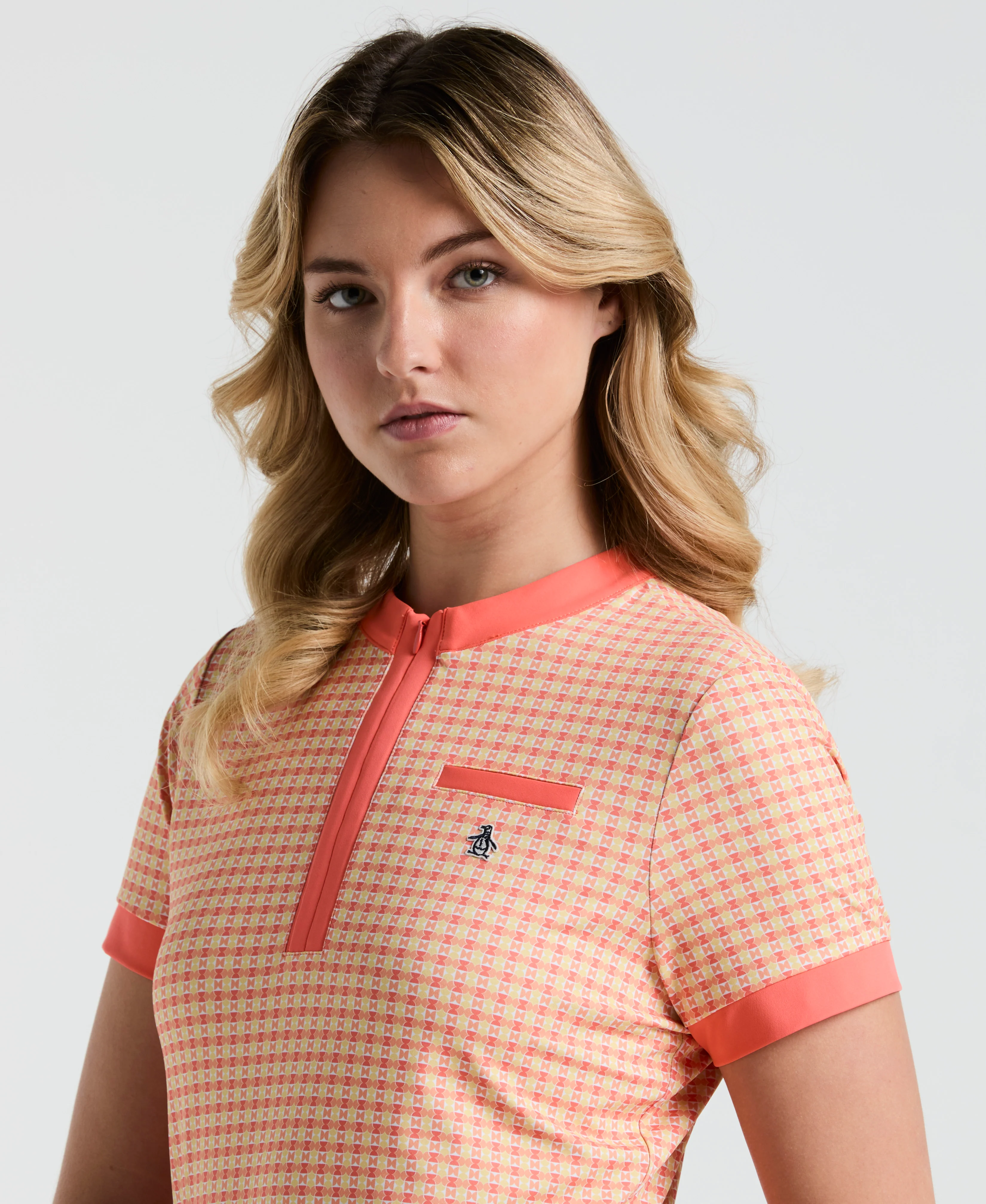 Women's Bow Tie Color Block Polo - Image 3