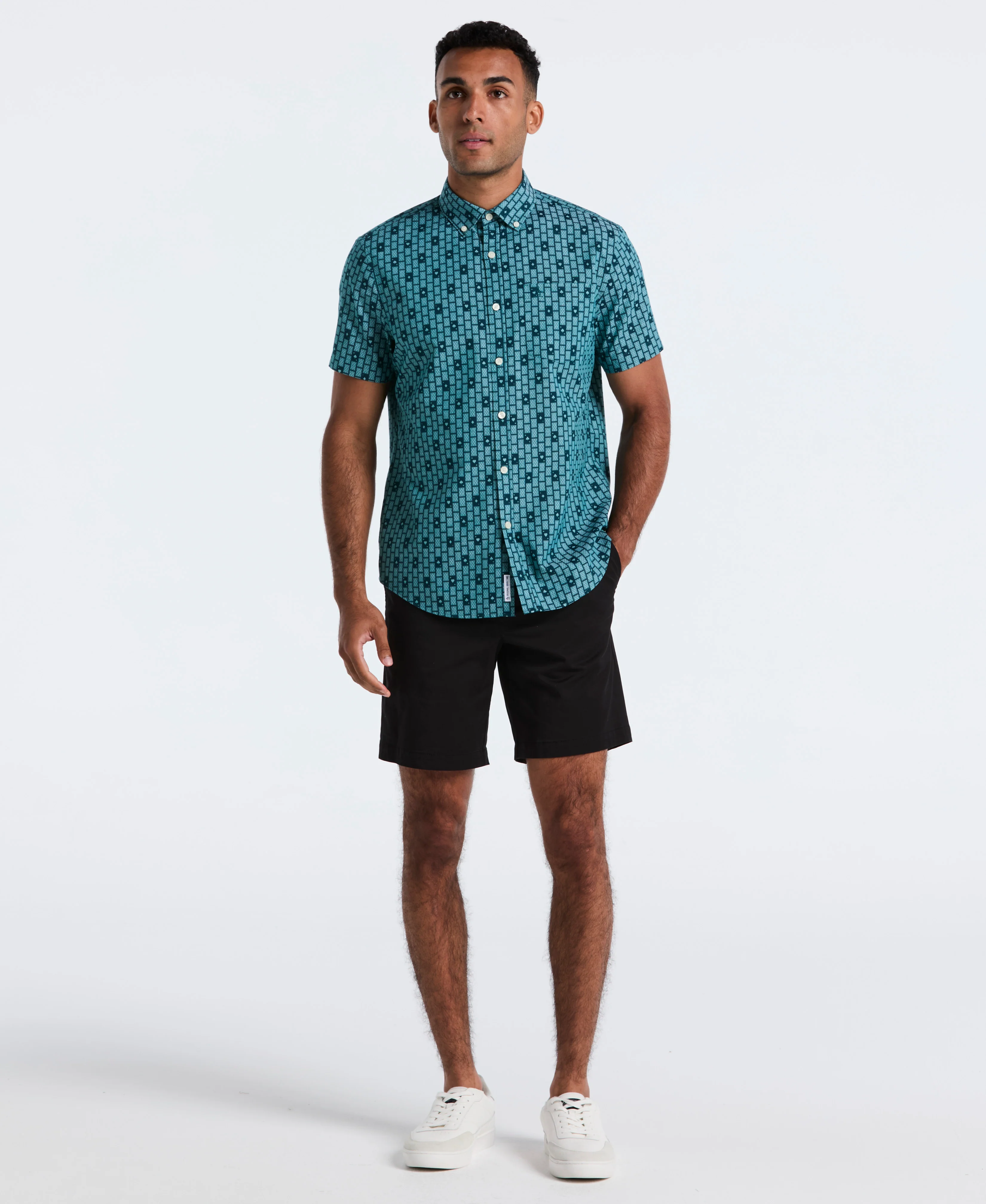 Cards Print Chambray Shirt - Image 4