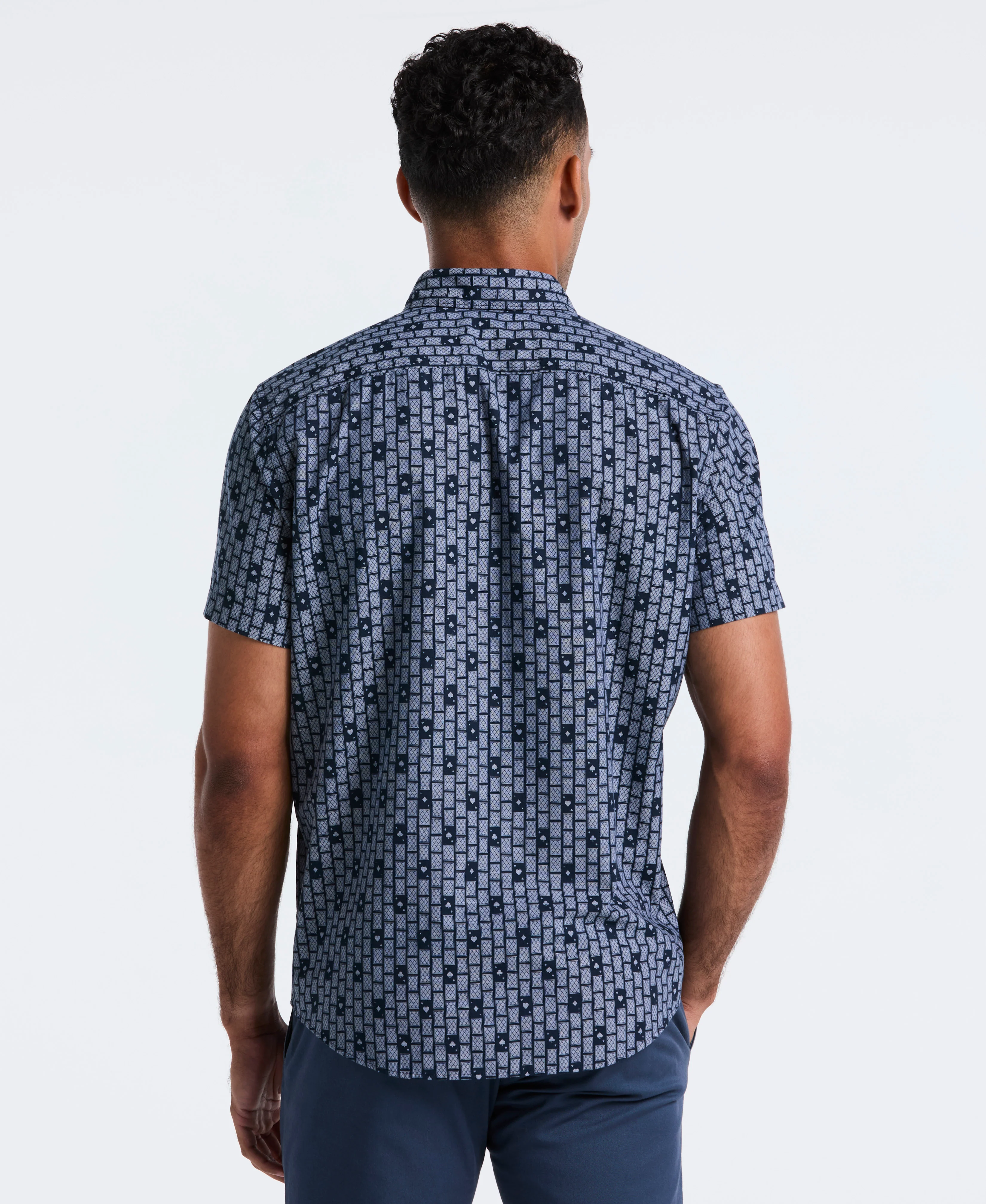 Cards Print Chambray Shirt - Image 6
