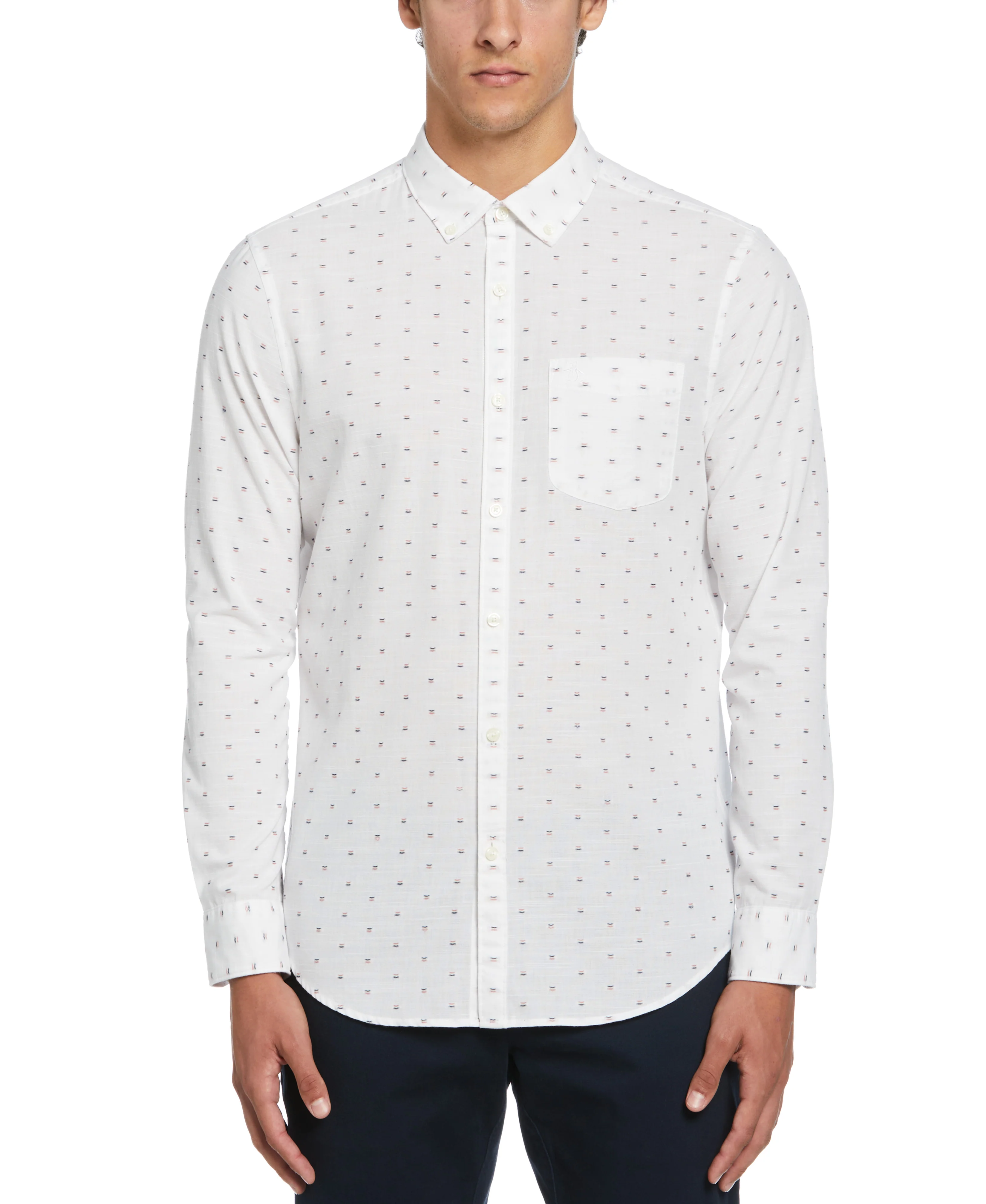 Chambray Dobby Long Sleeve Shirt