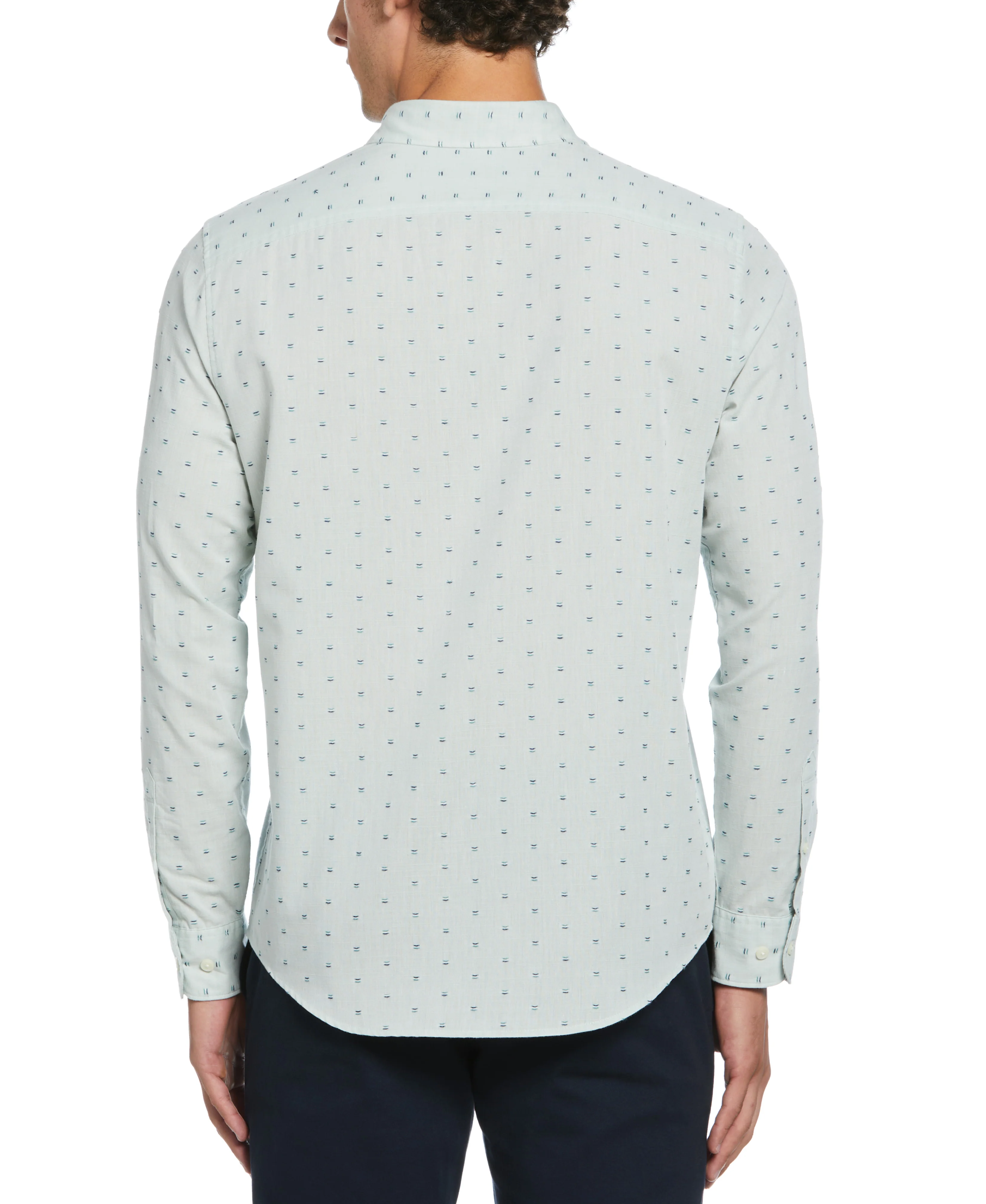 Chambray Dobby Long Sleeve Shirt - Image 5