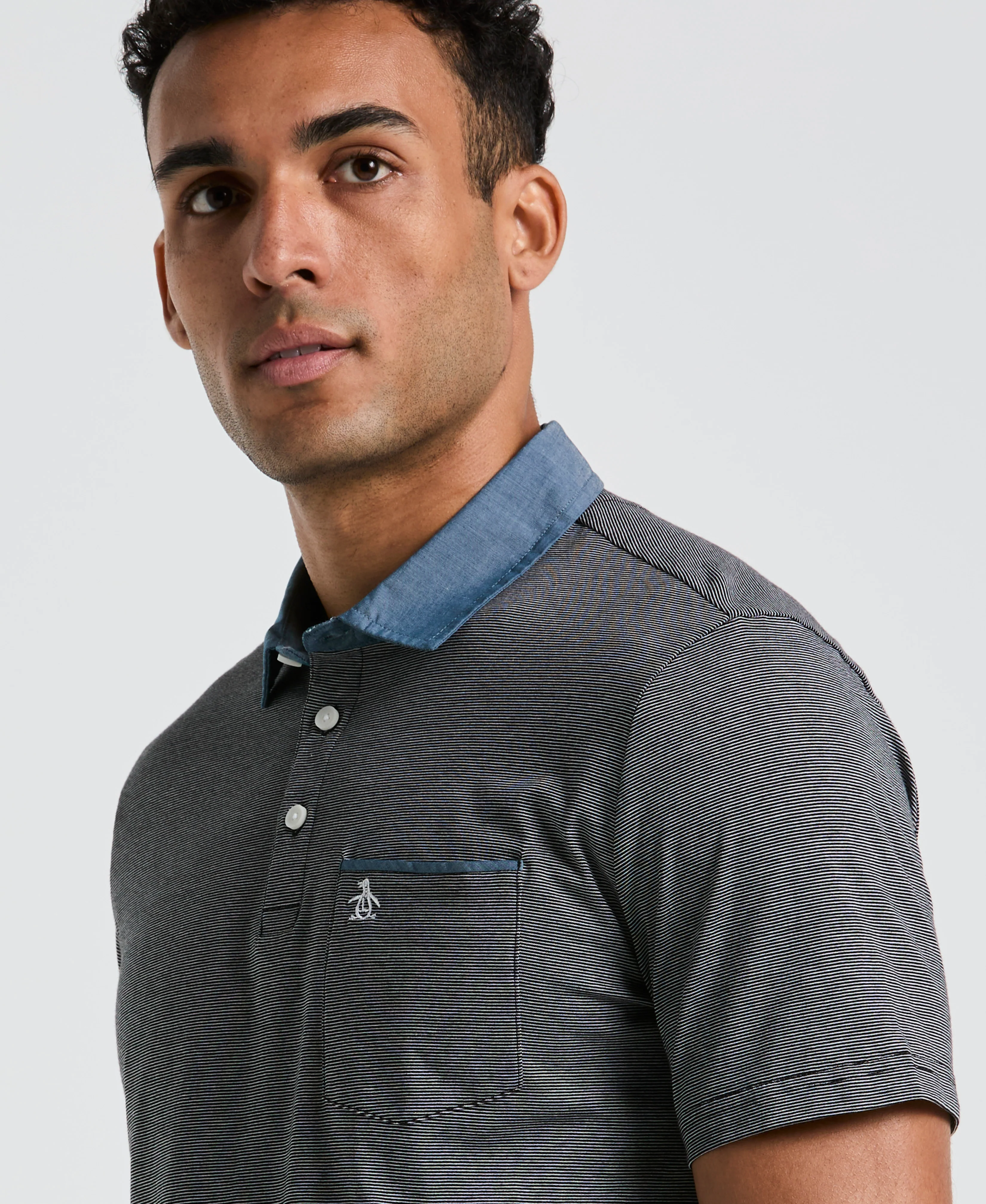 Chambray Stripe Polo - Image 11