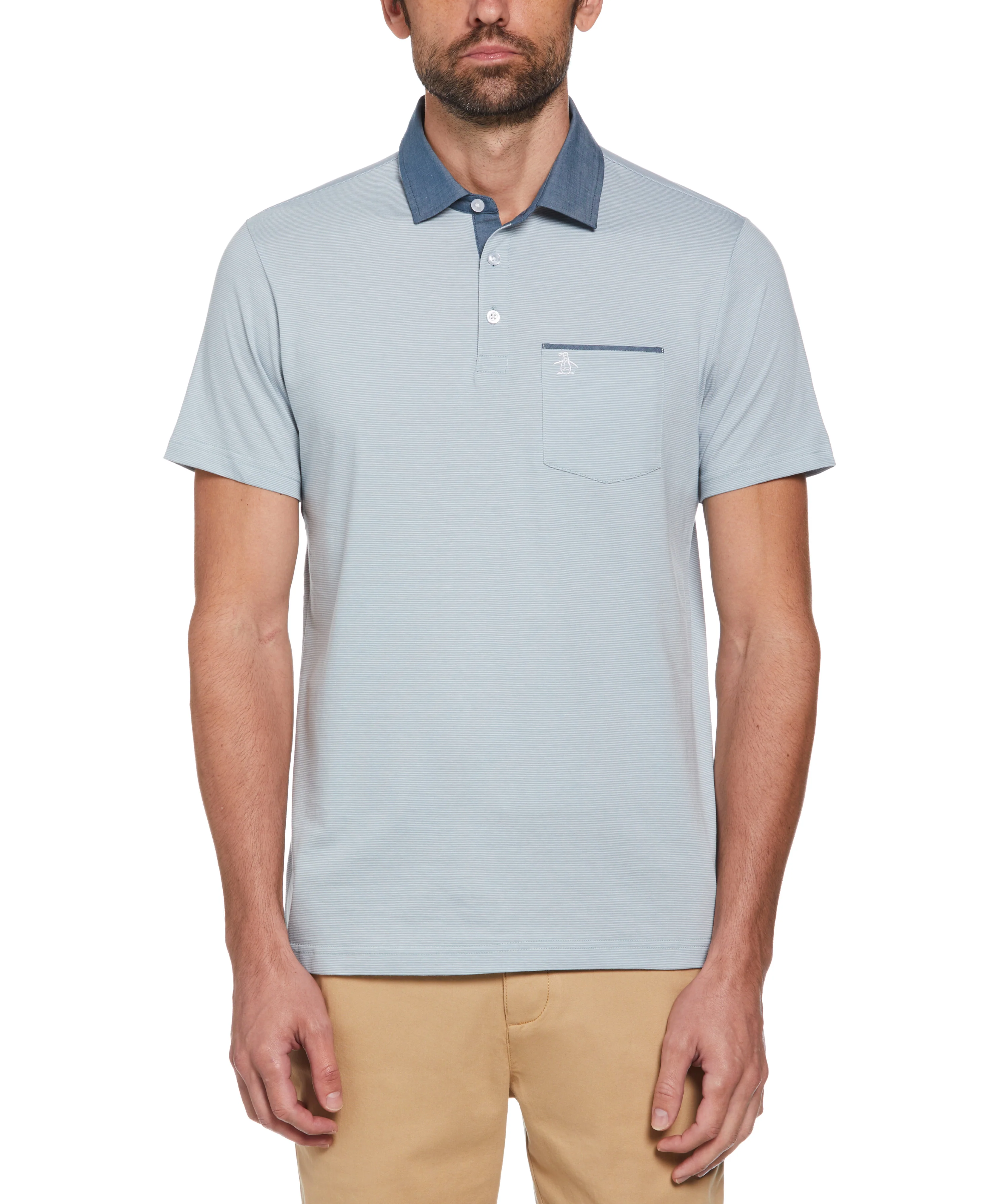 Chambray Stripe Polo - Image 13