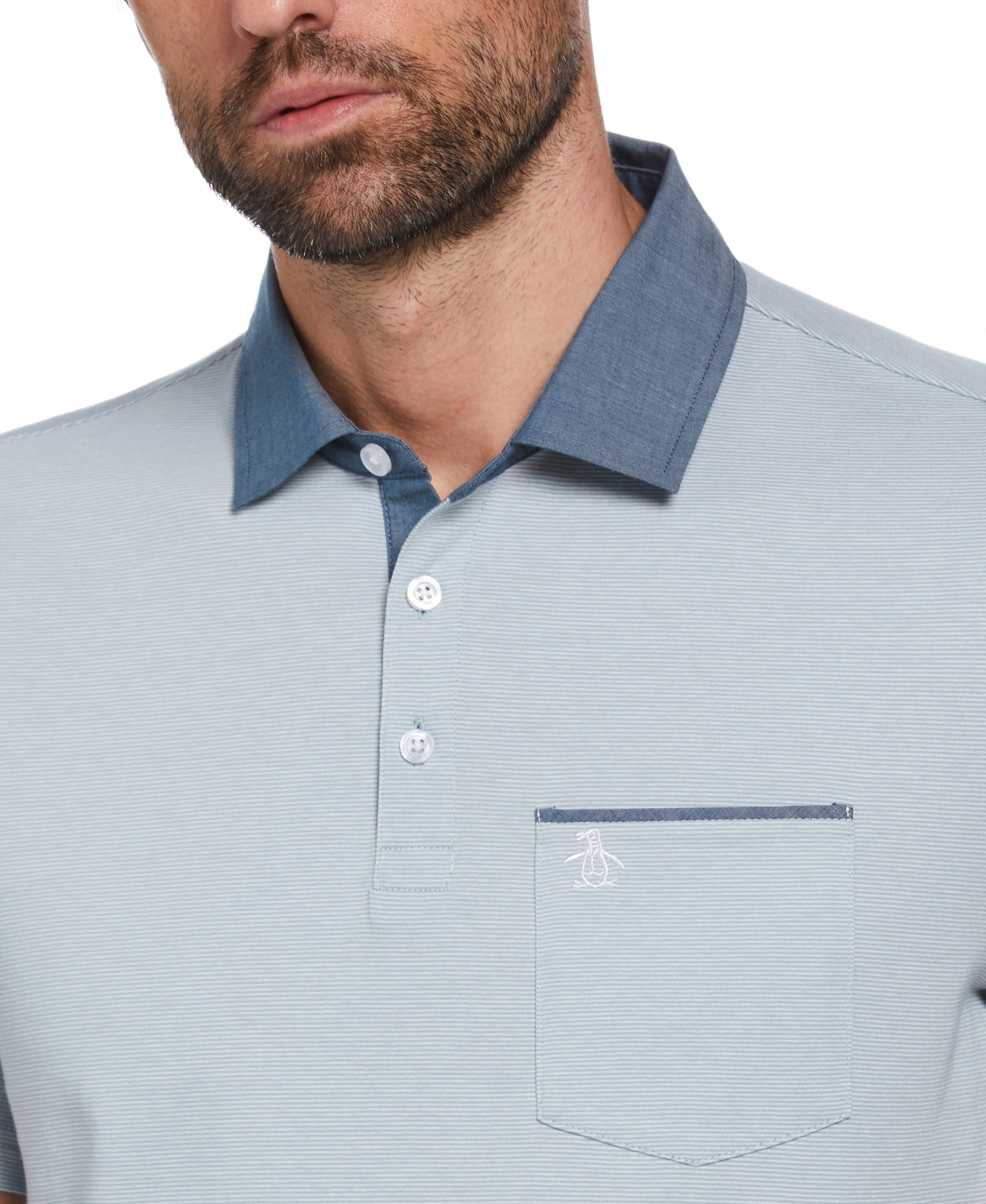 Chambray Stripe Polo - Image 15