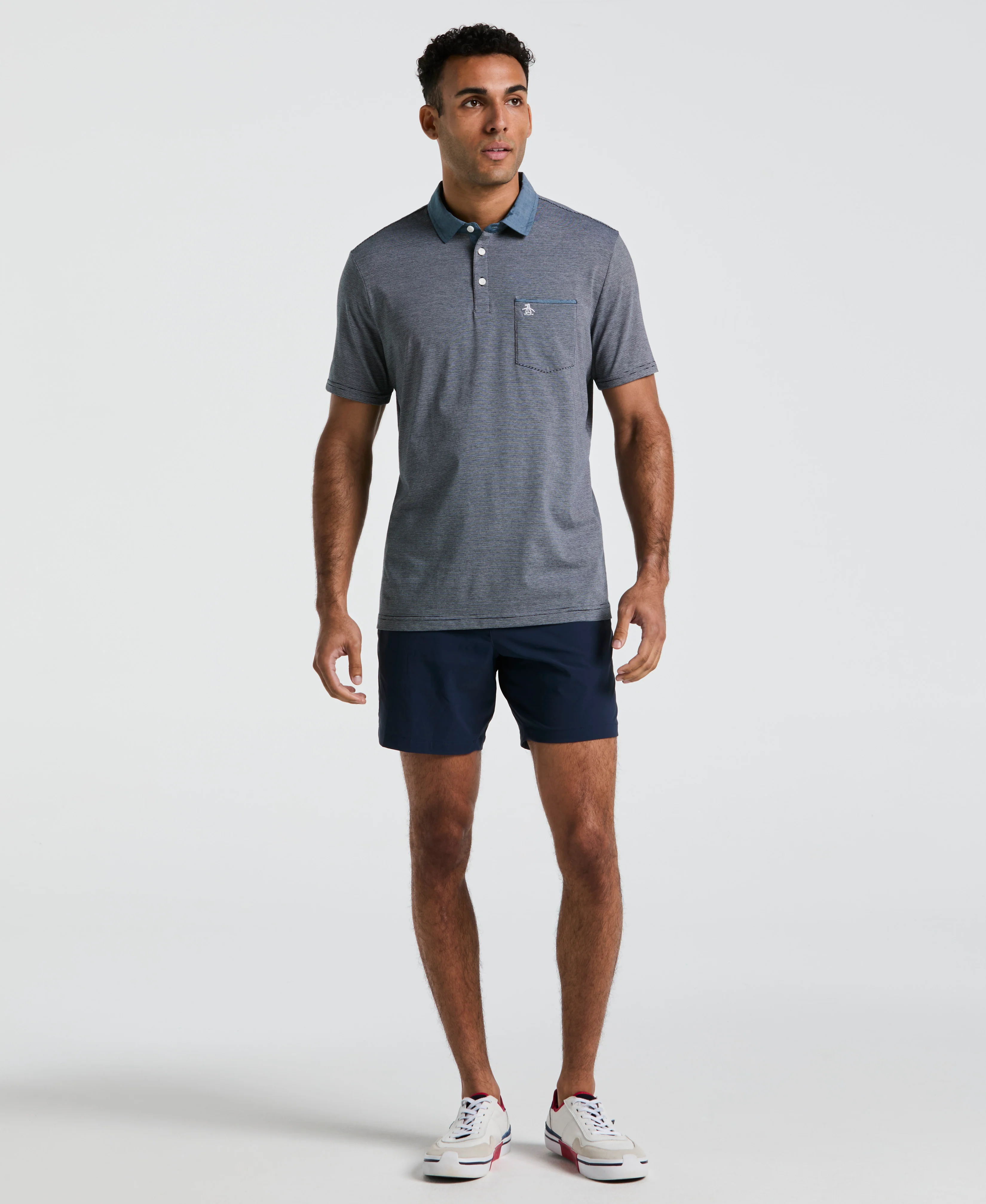 Chambray Stripe Polo - Image 8