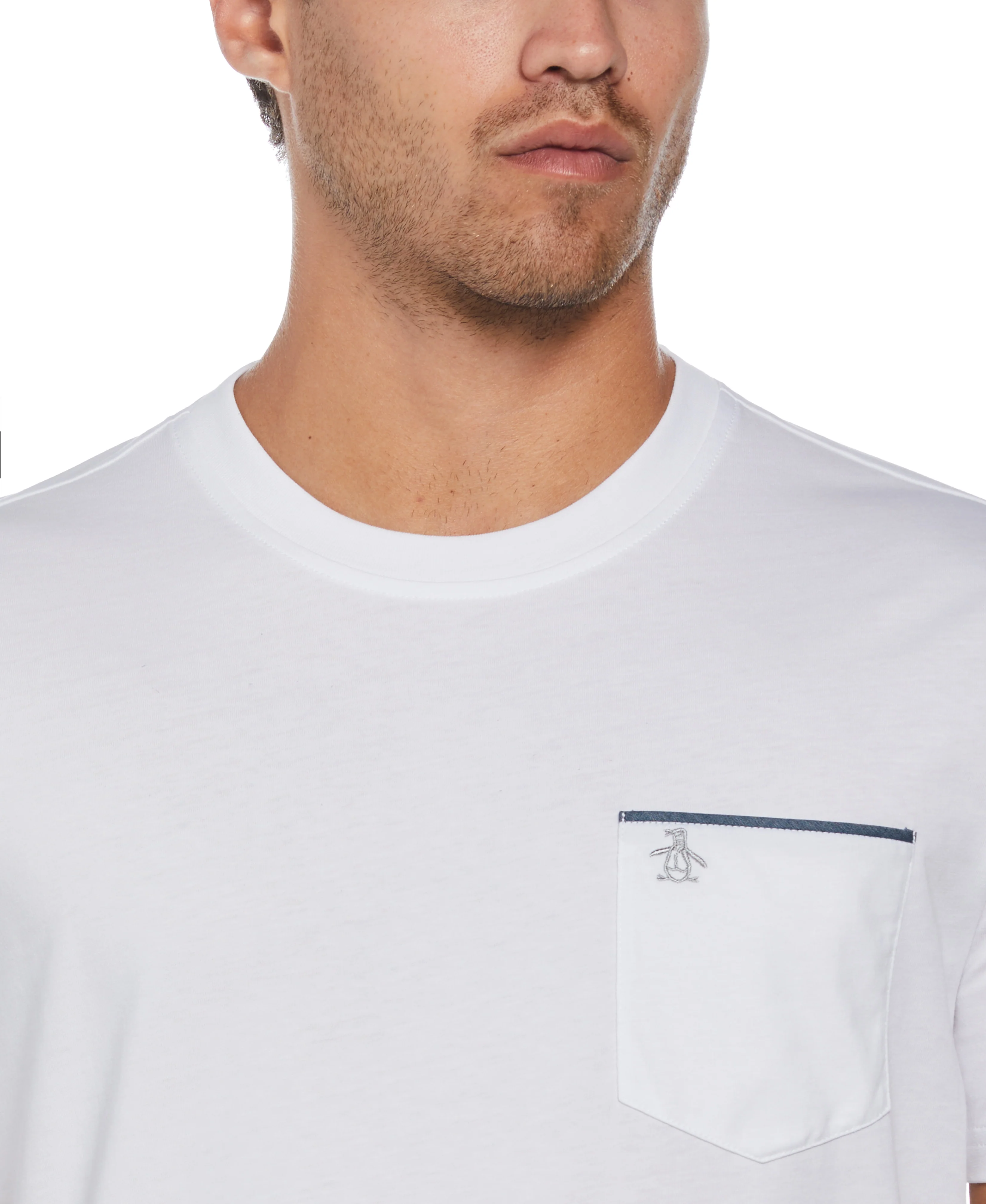 Chambray Tipped Core Tee - Image 3