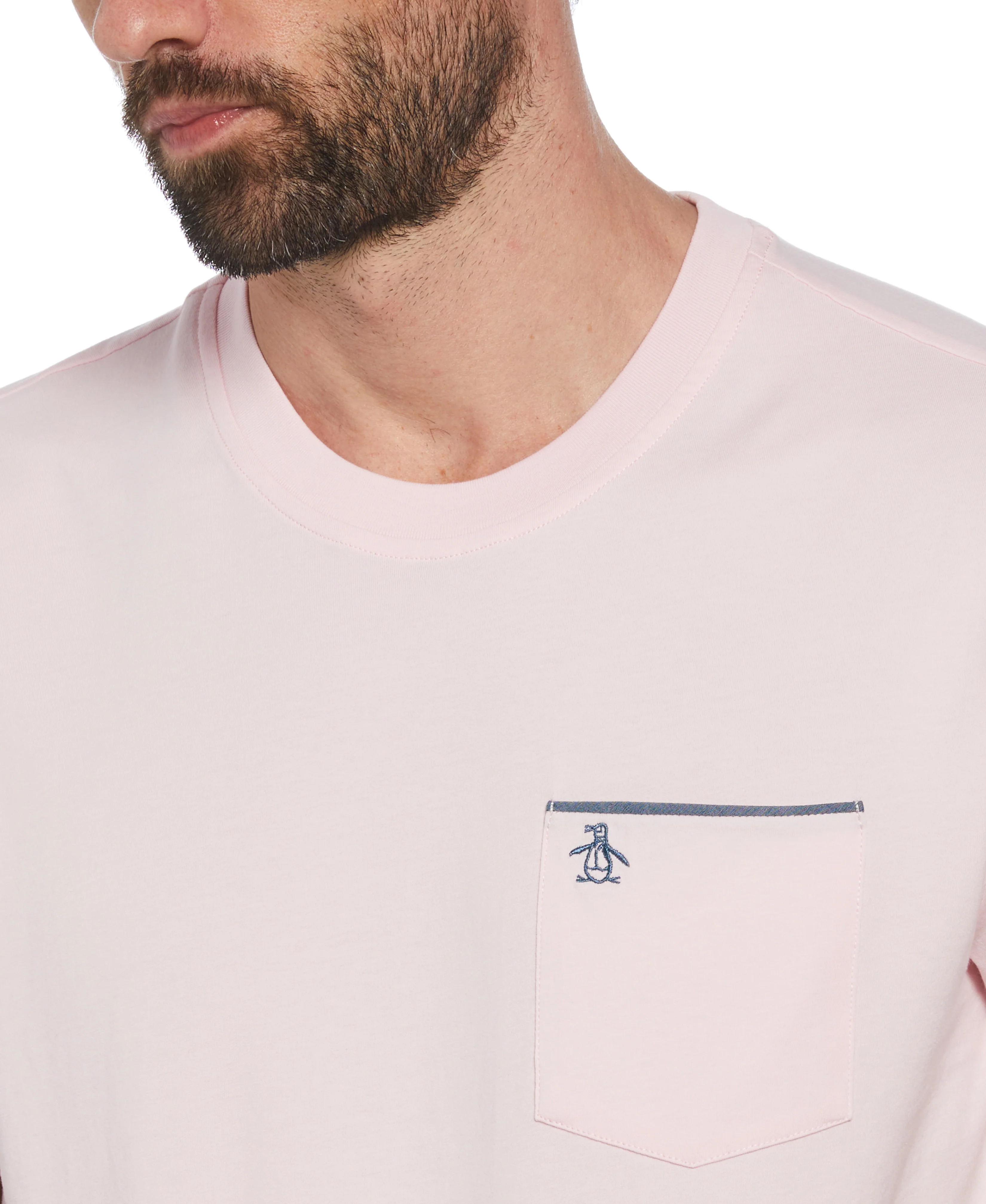 Chambray Tipped Core Tee - Image 9