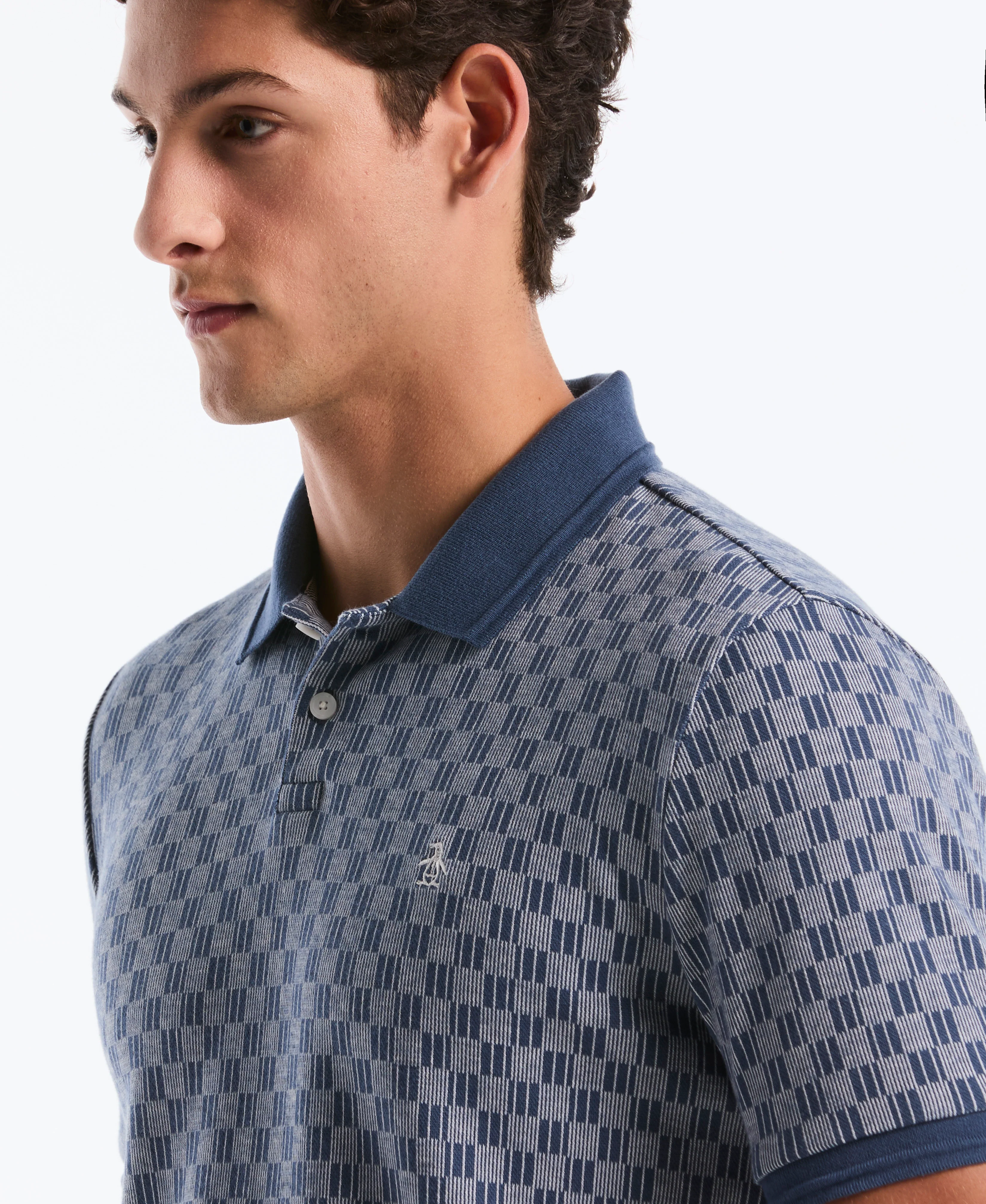 Checkered Jacquard Polo - Image 3