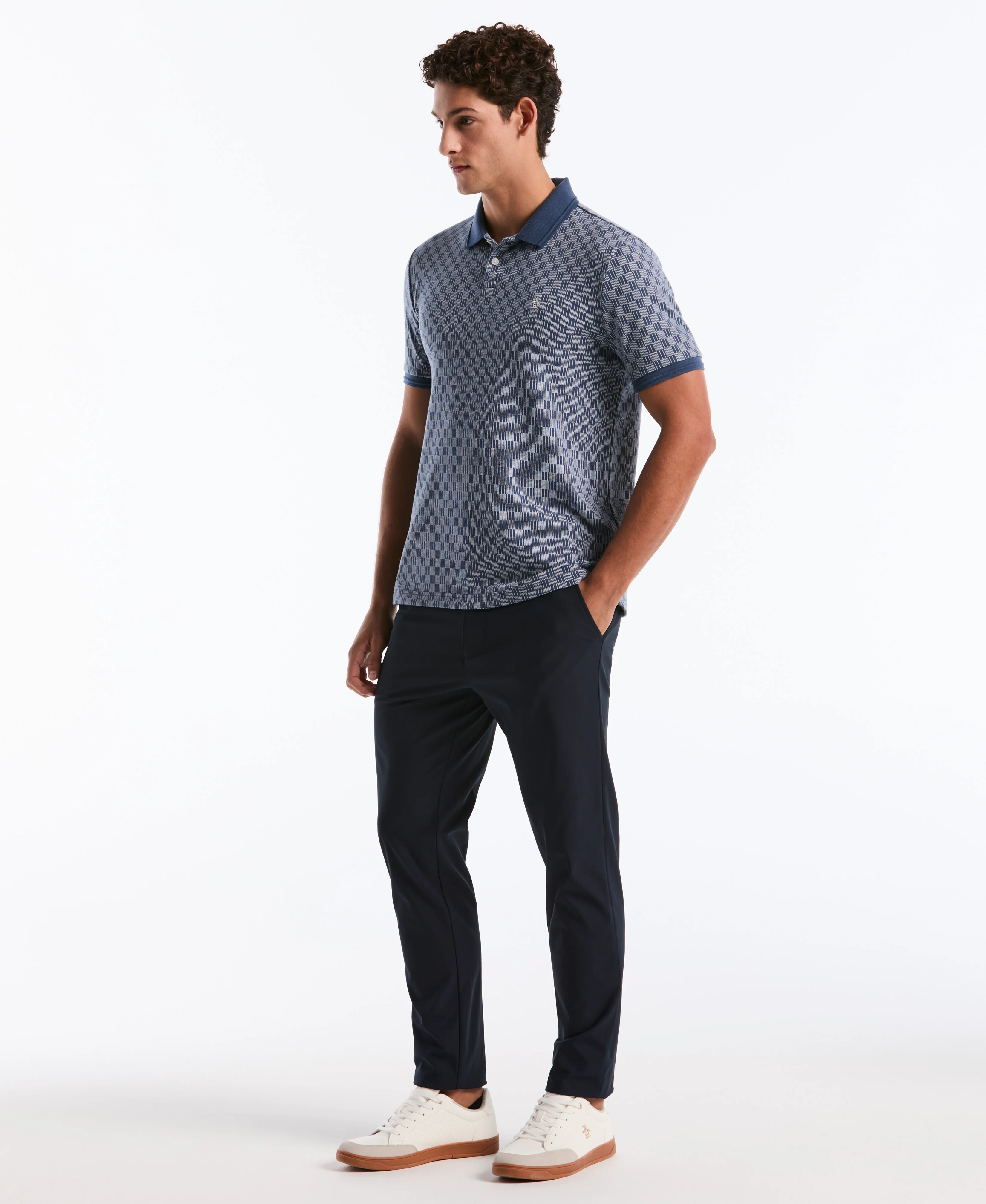 Checkered Jacquard Polo - Image 4