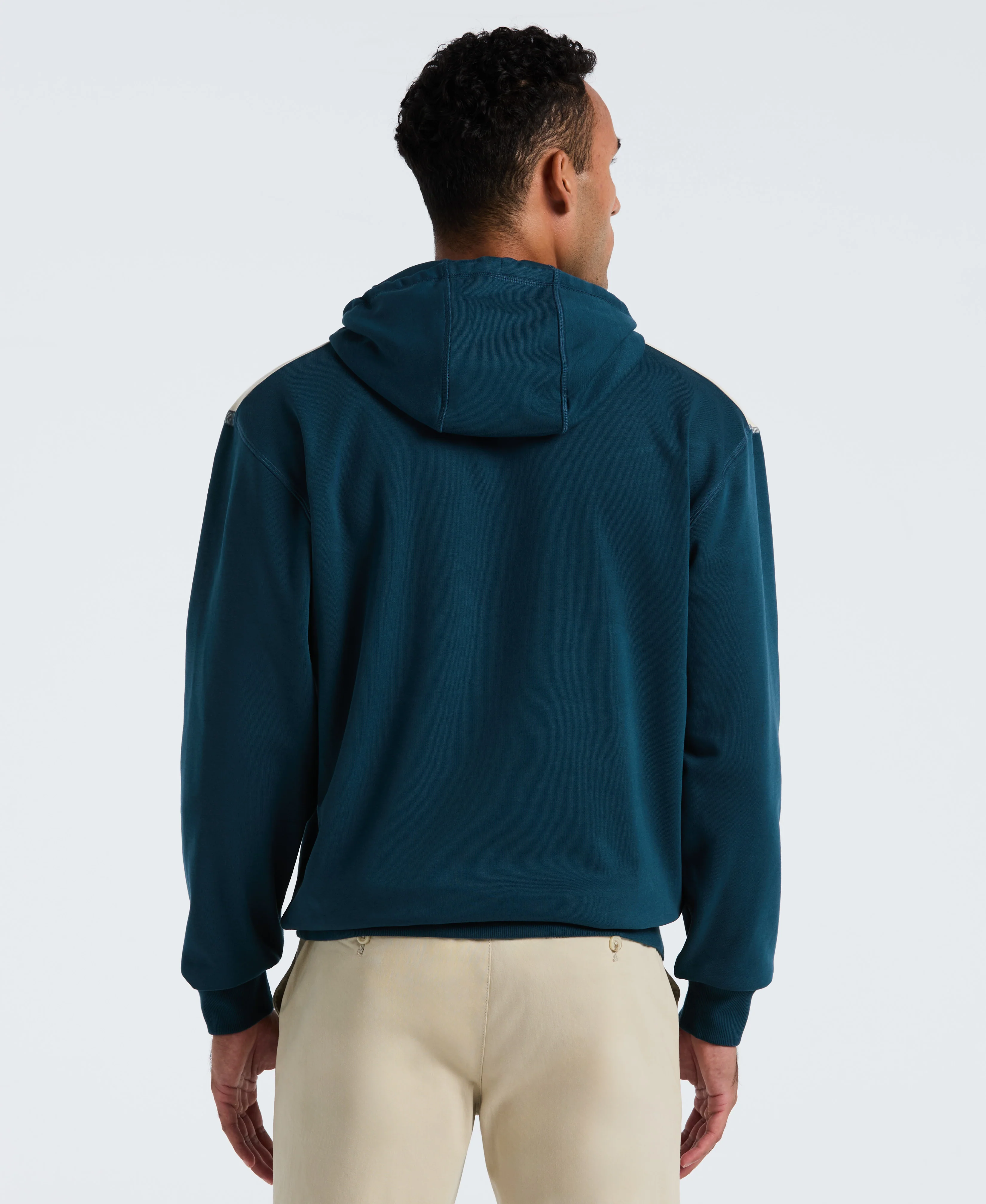 Chevron Color Block Fleece Hoodie - Image 6
