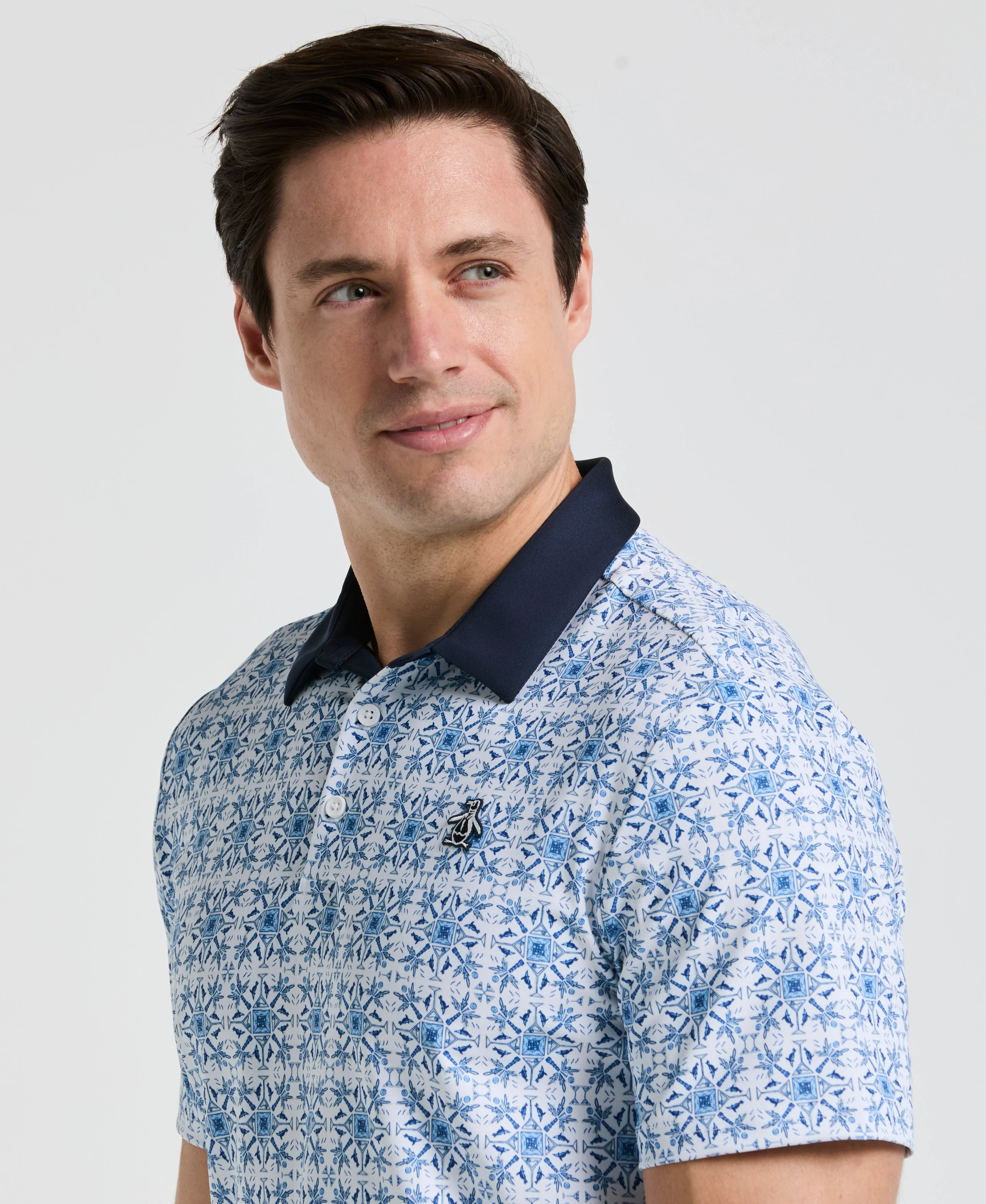 All-Over Cocktail Printed Golf Polo - Image 3