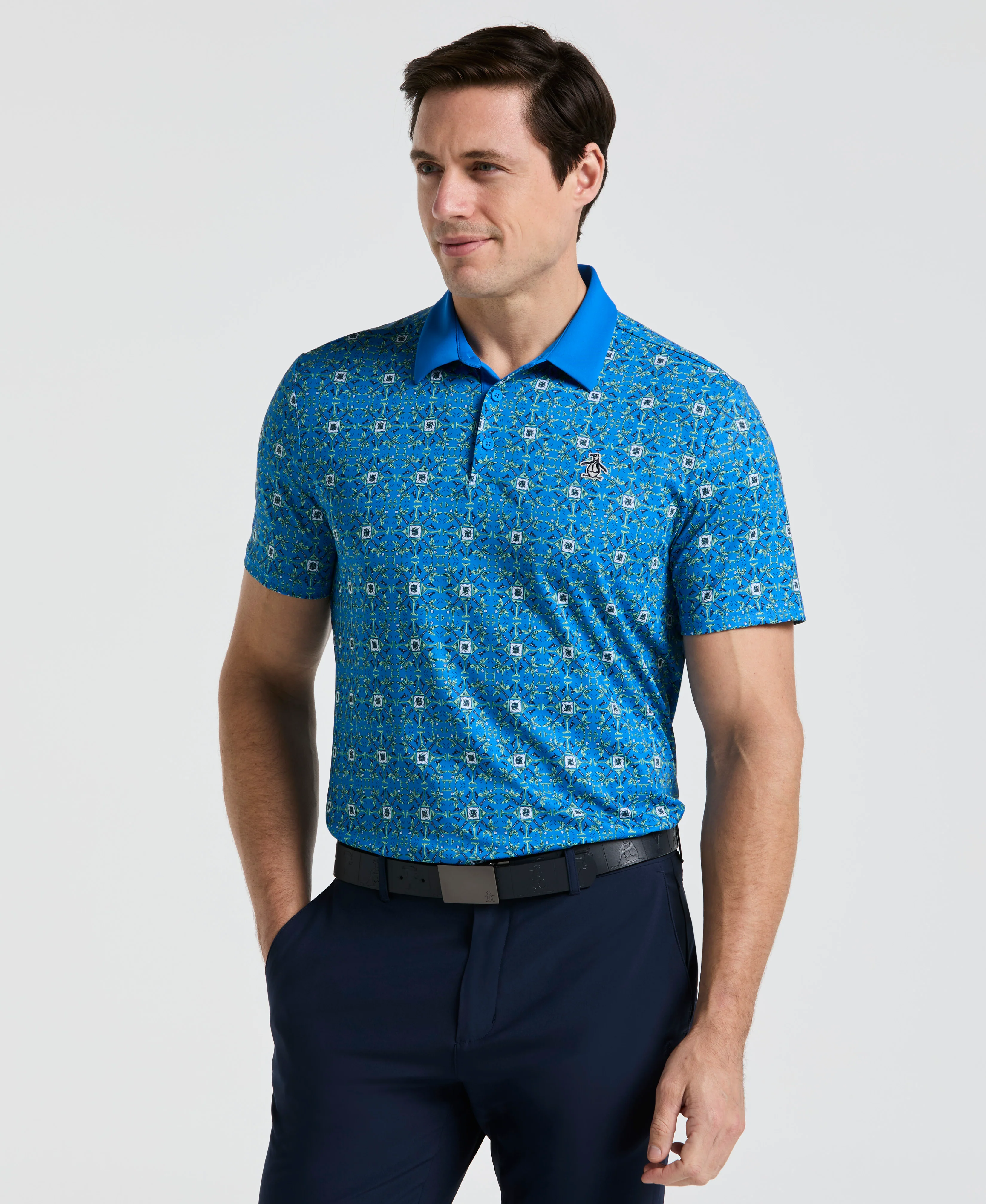 All-Over Cocktail Printed Golf Polo - Image 5