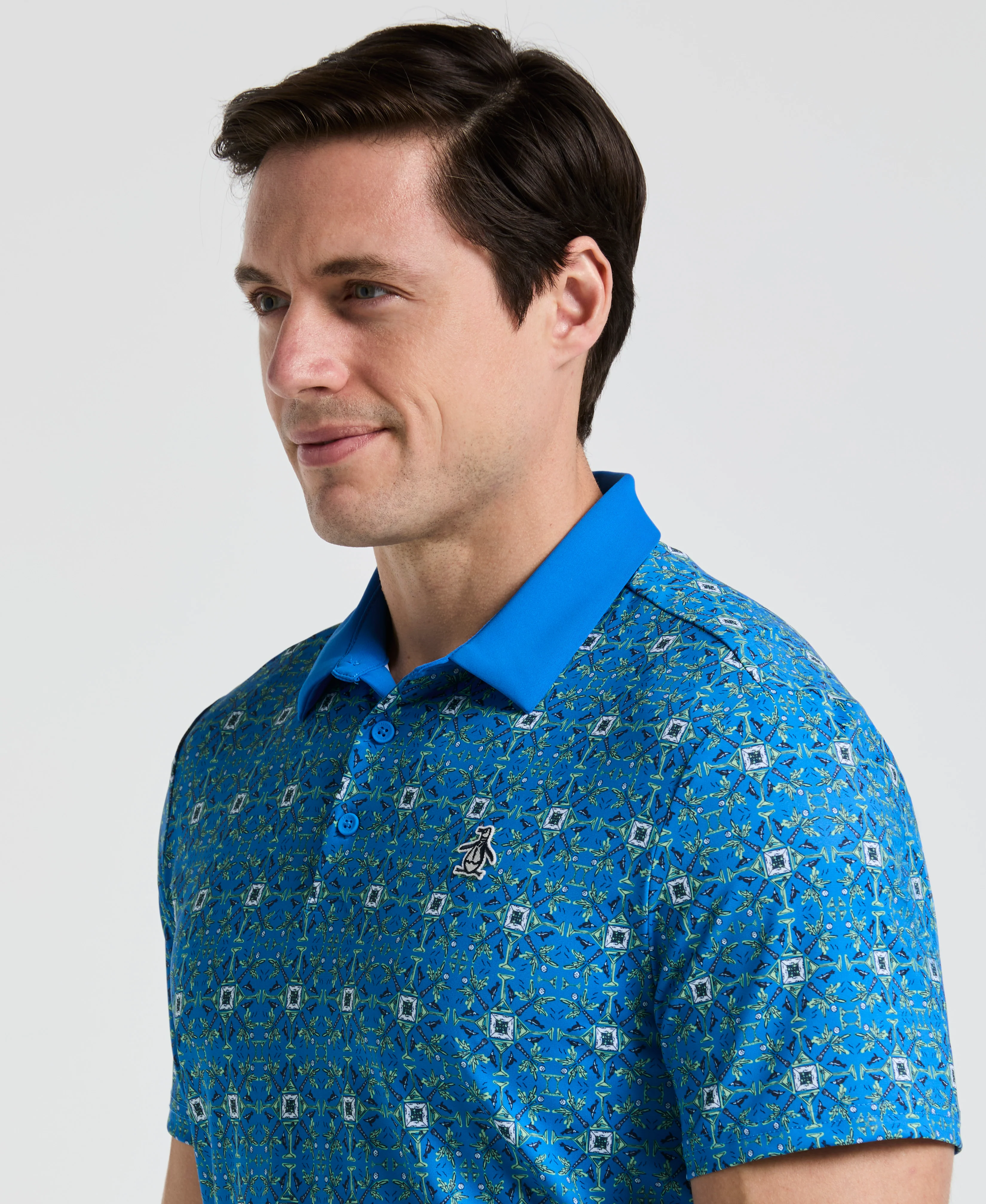 All-Over Cocktail Printed Golf Polo - Image 7