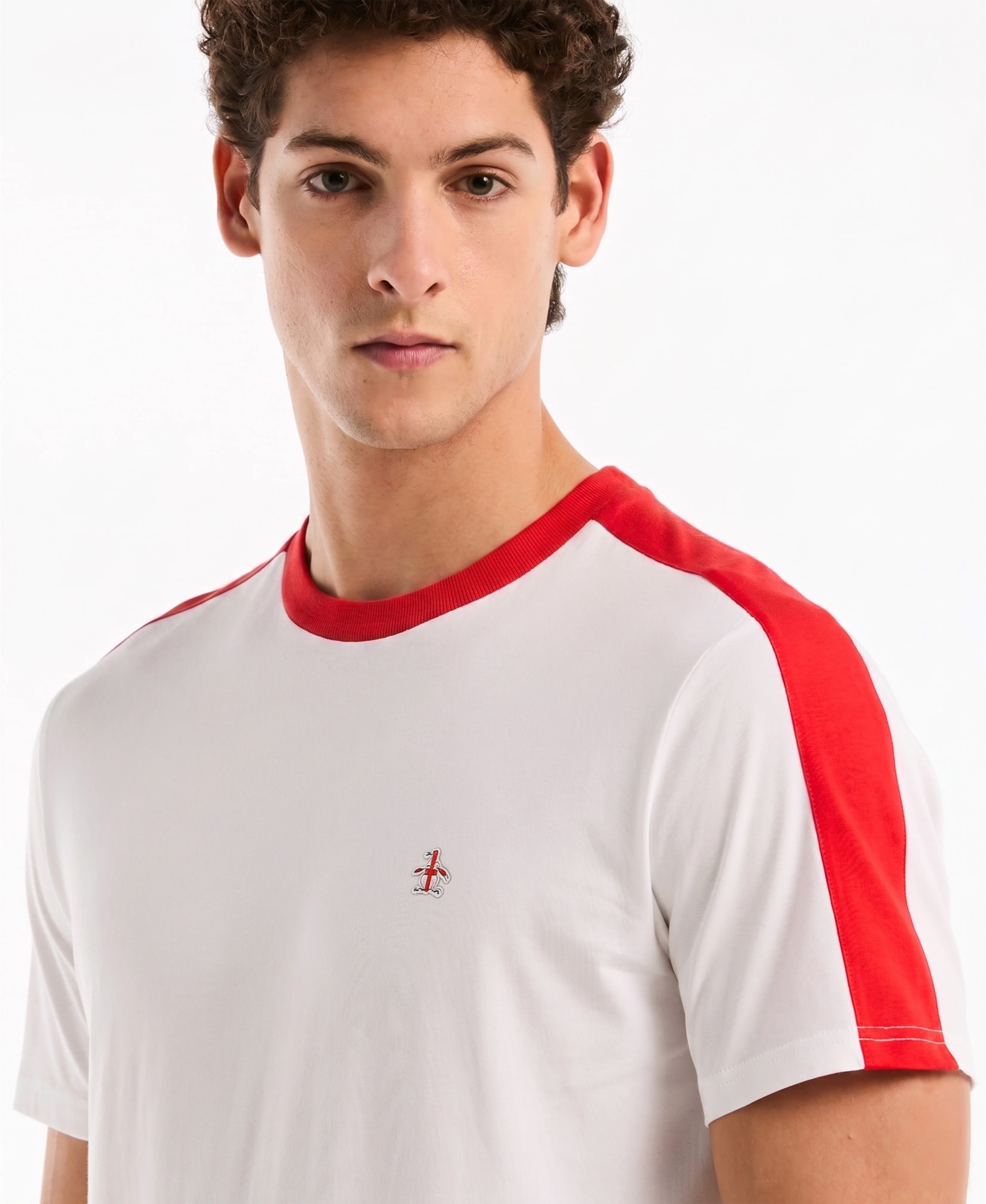 Color Block Cotton Tee England Edition - Image 3