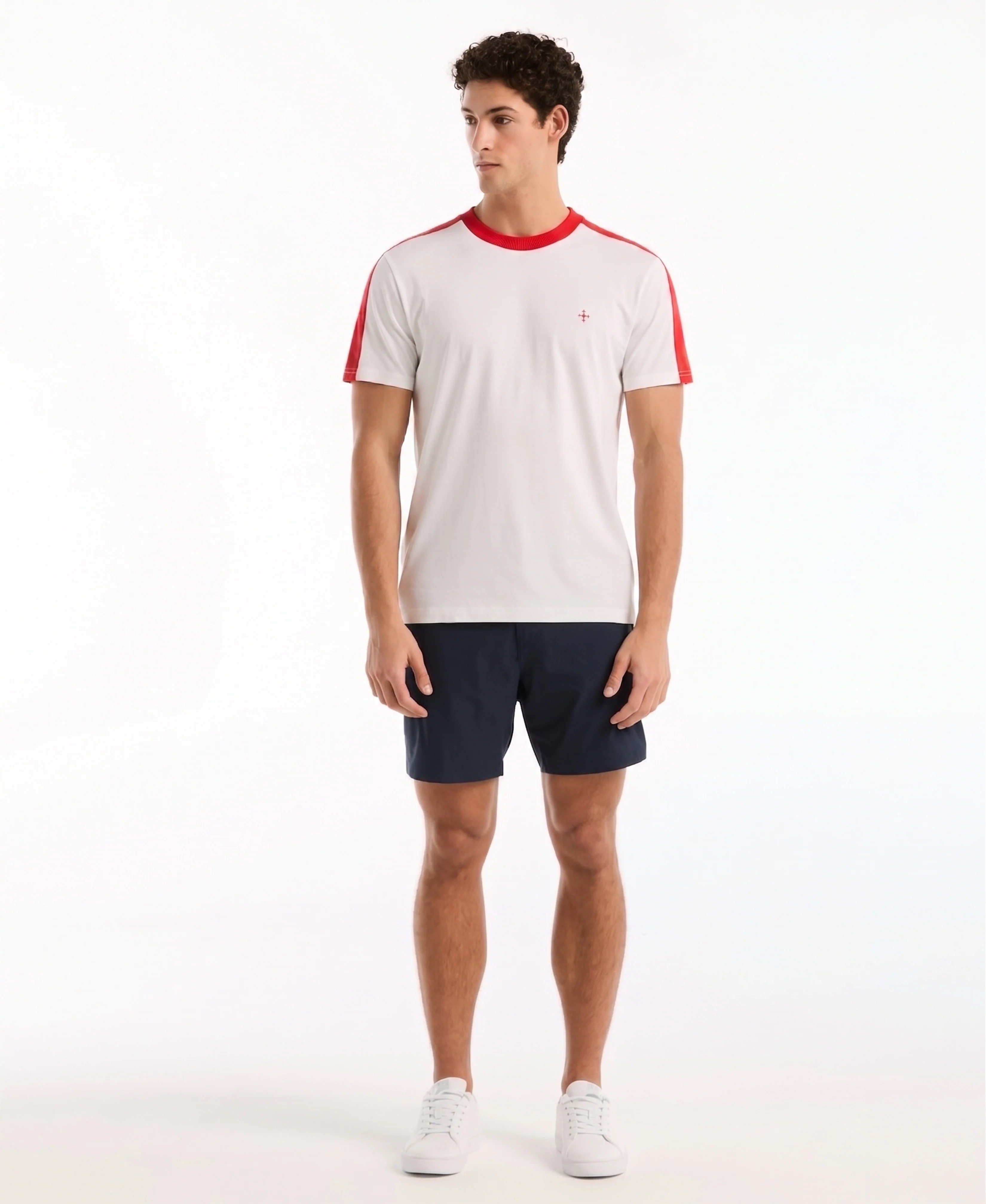 Color Block Cotton Tee England Edition - Image 4