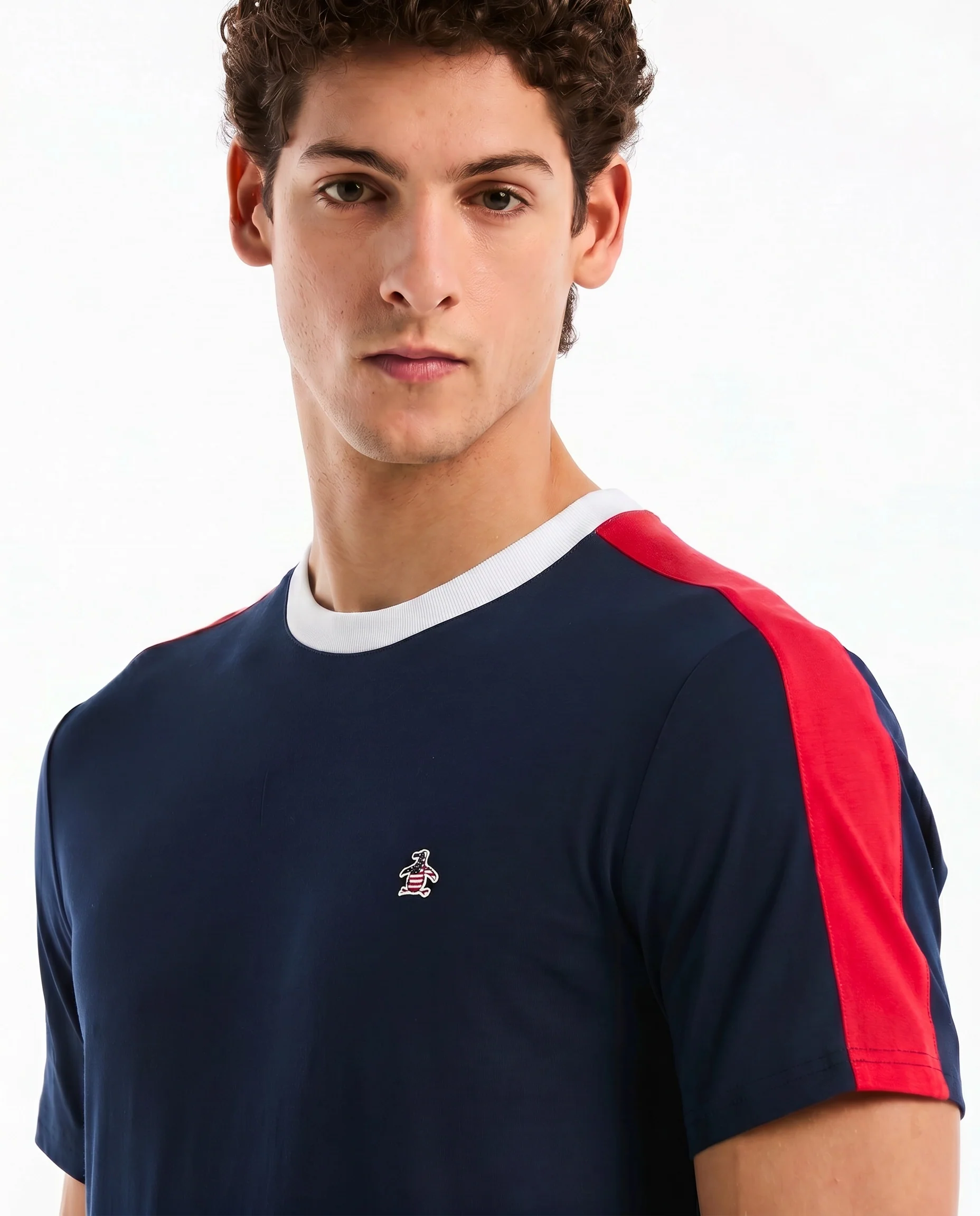 Color Block Cotton Tee USA Edition - Image 3