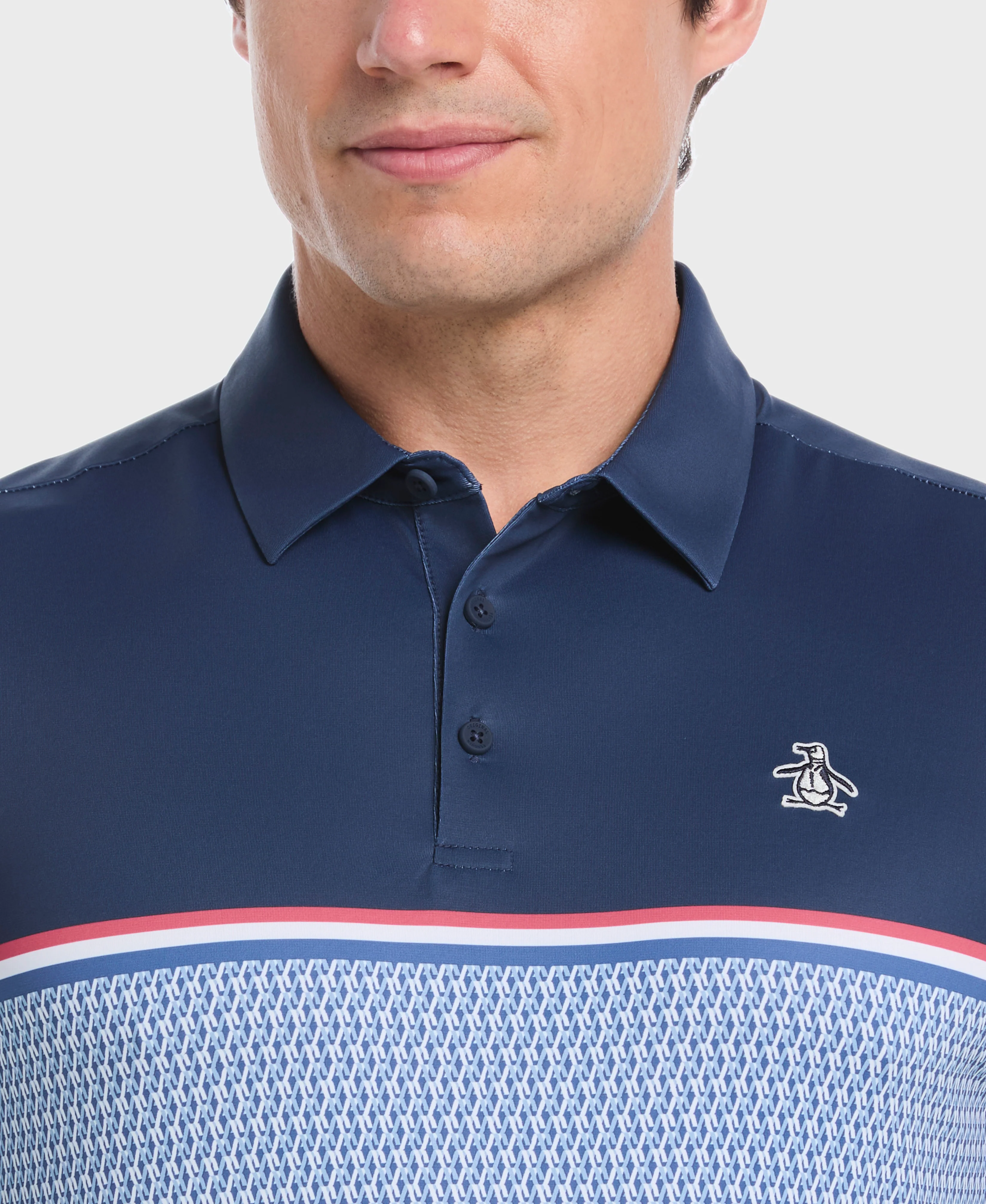 Color Block "P" Print Golf Polo - Image 7