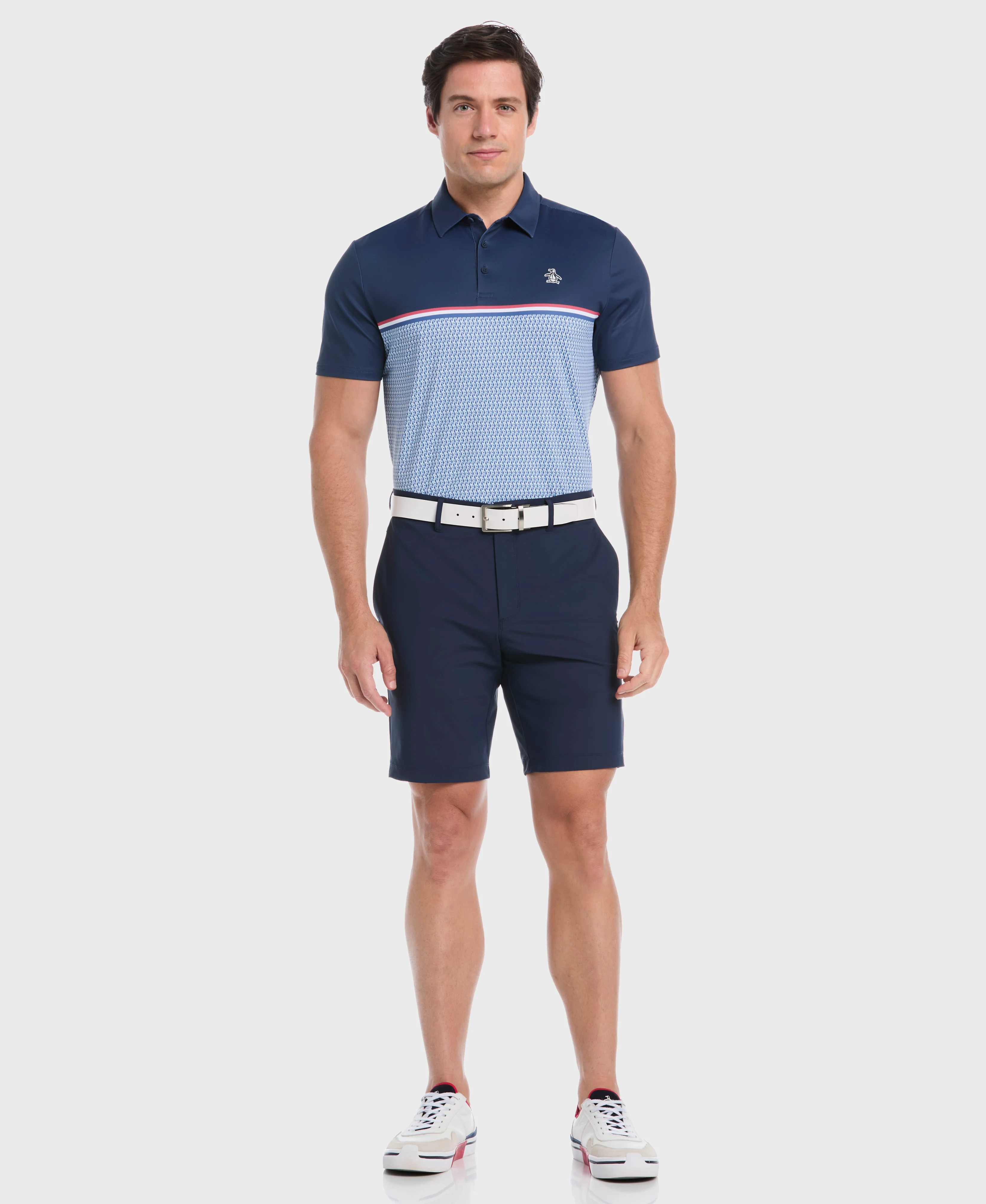 Color Block "P" Print Golf Polo - Image 8
