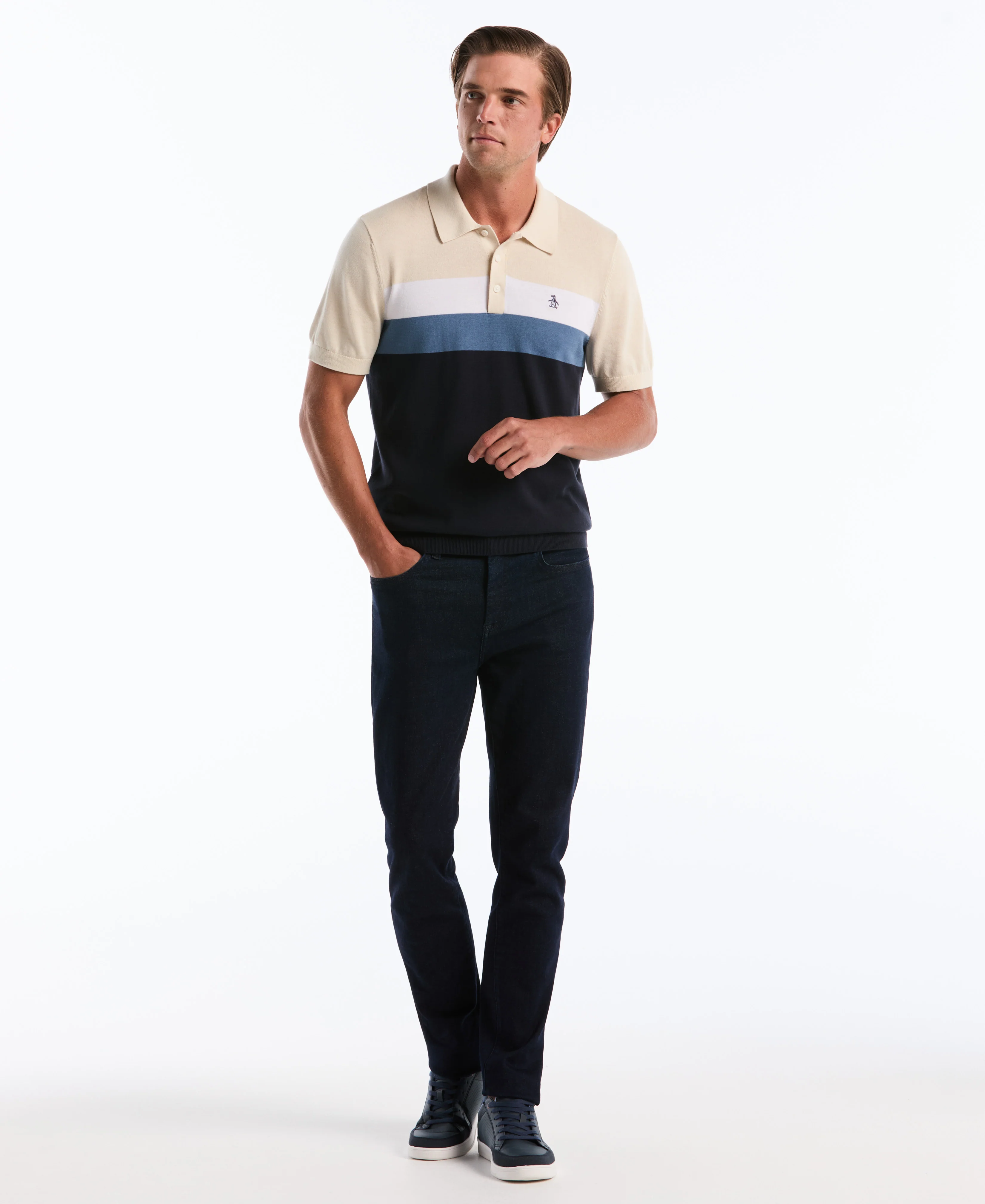 Chest Stripe Sweater Polo - Image 12