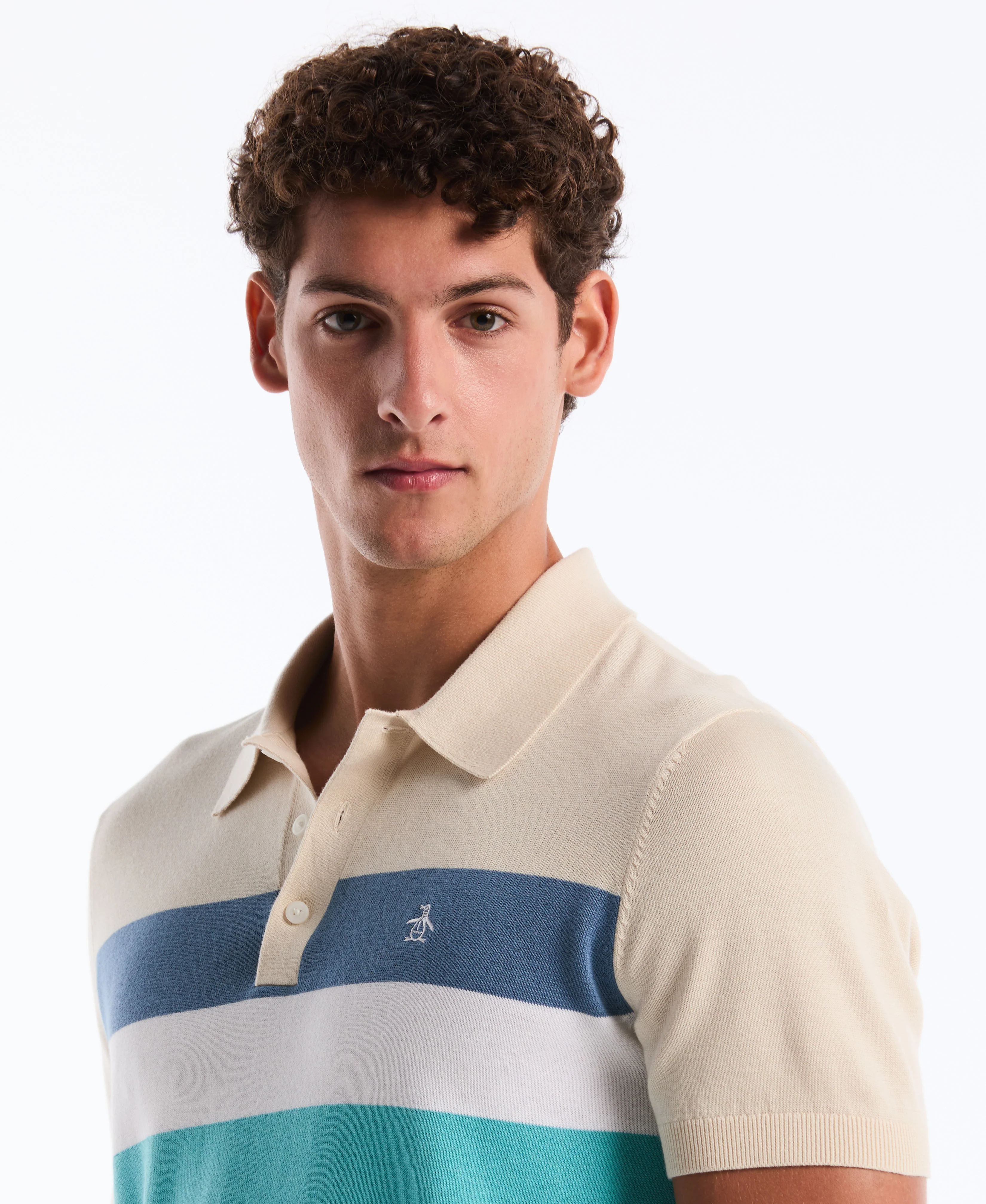 Chest Stripe Sweater Polo - Image 3