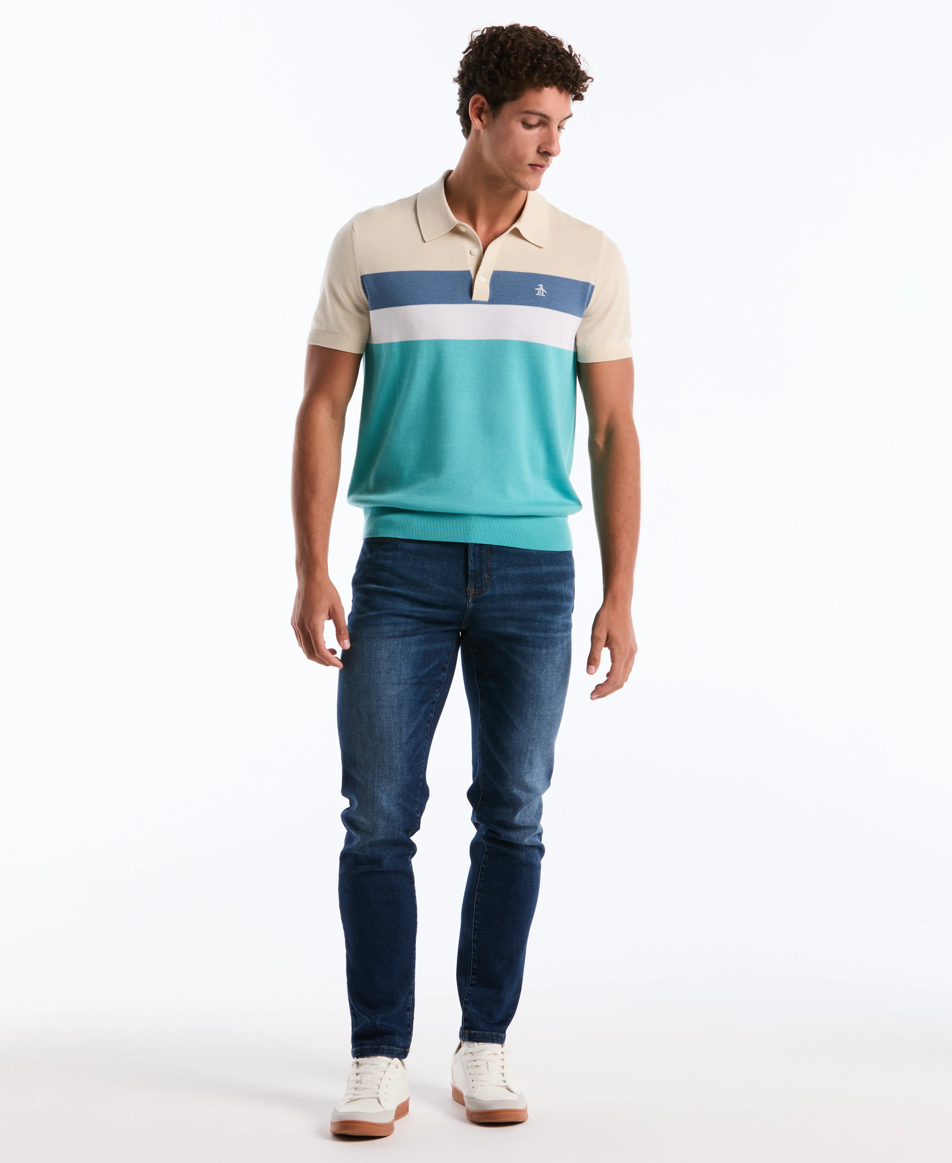 Chest Stripe Sweater Polo - Image 4