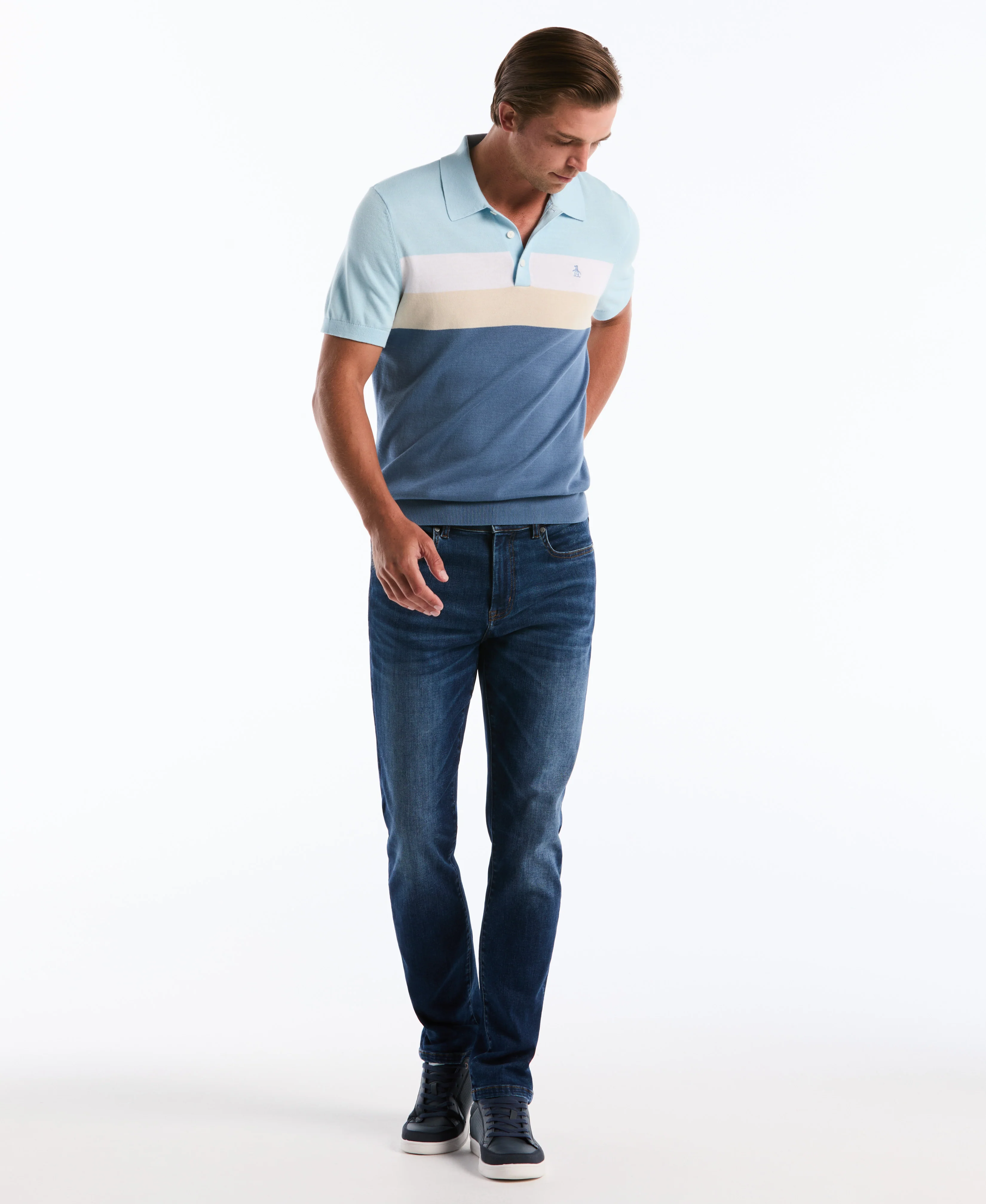 Chest Stripe Sweater Polo - Image 8