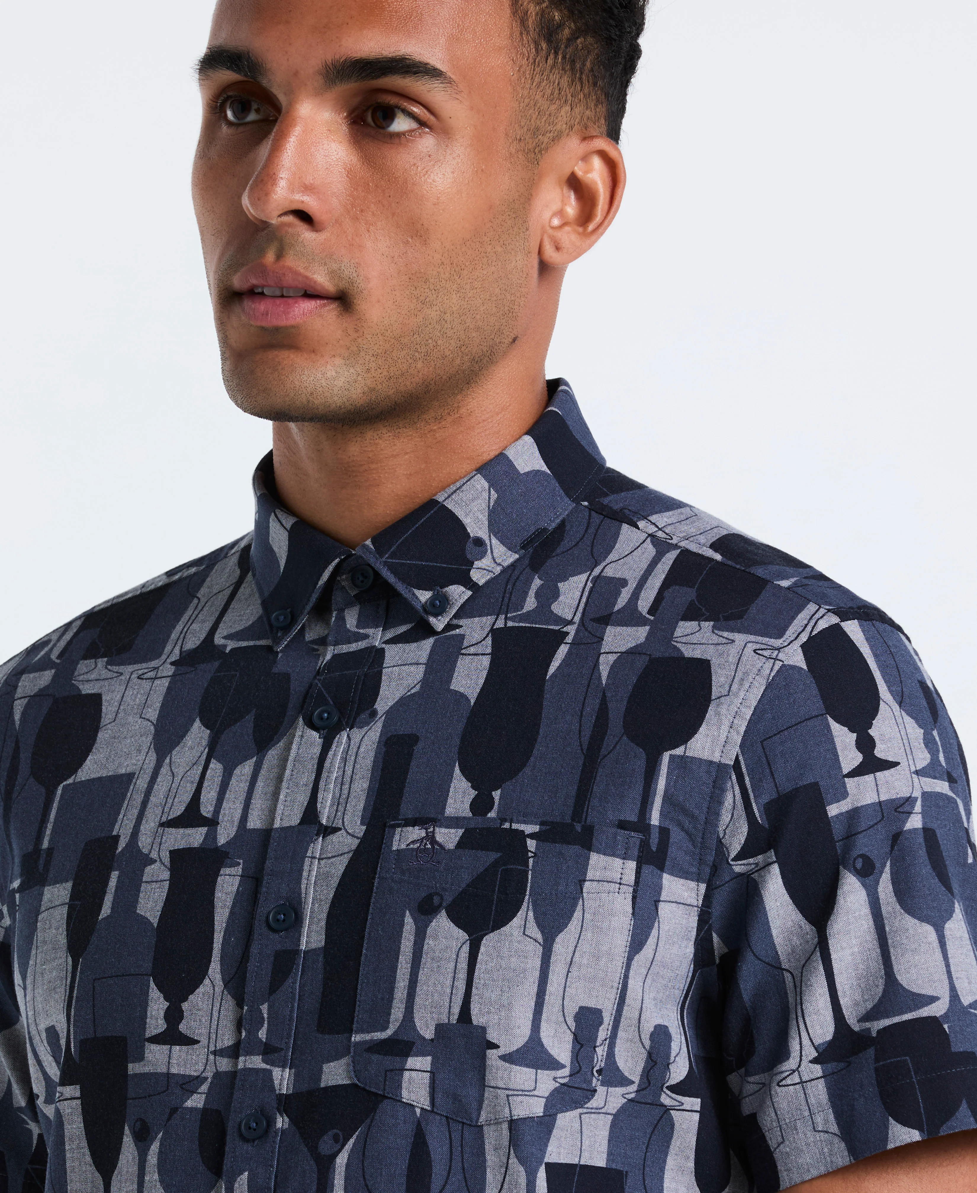 Cotton Cocktail Print Shirt - Image 3