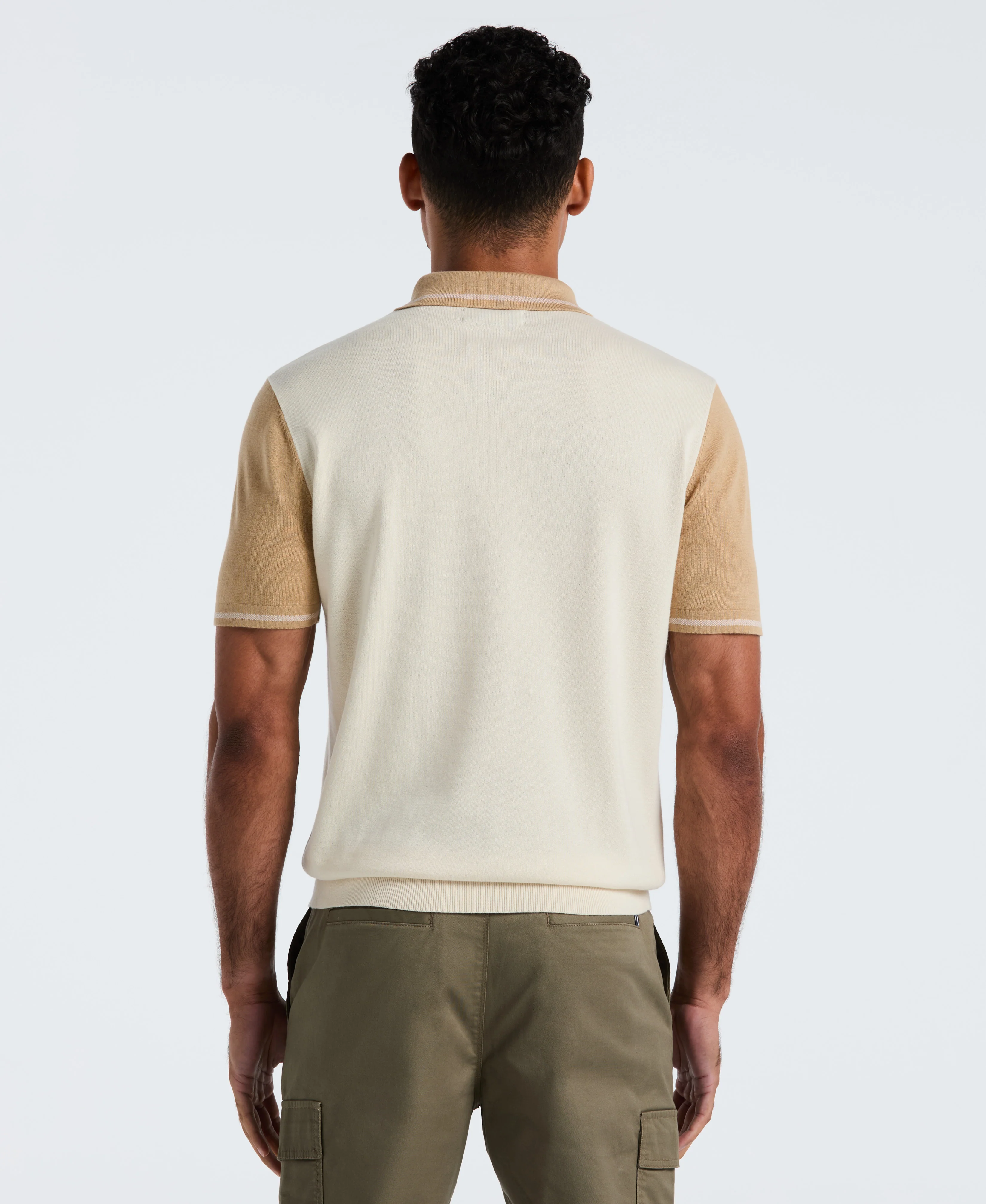 Cotton Colorblock Sweater Polo - Image 6