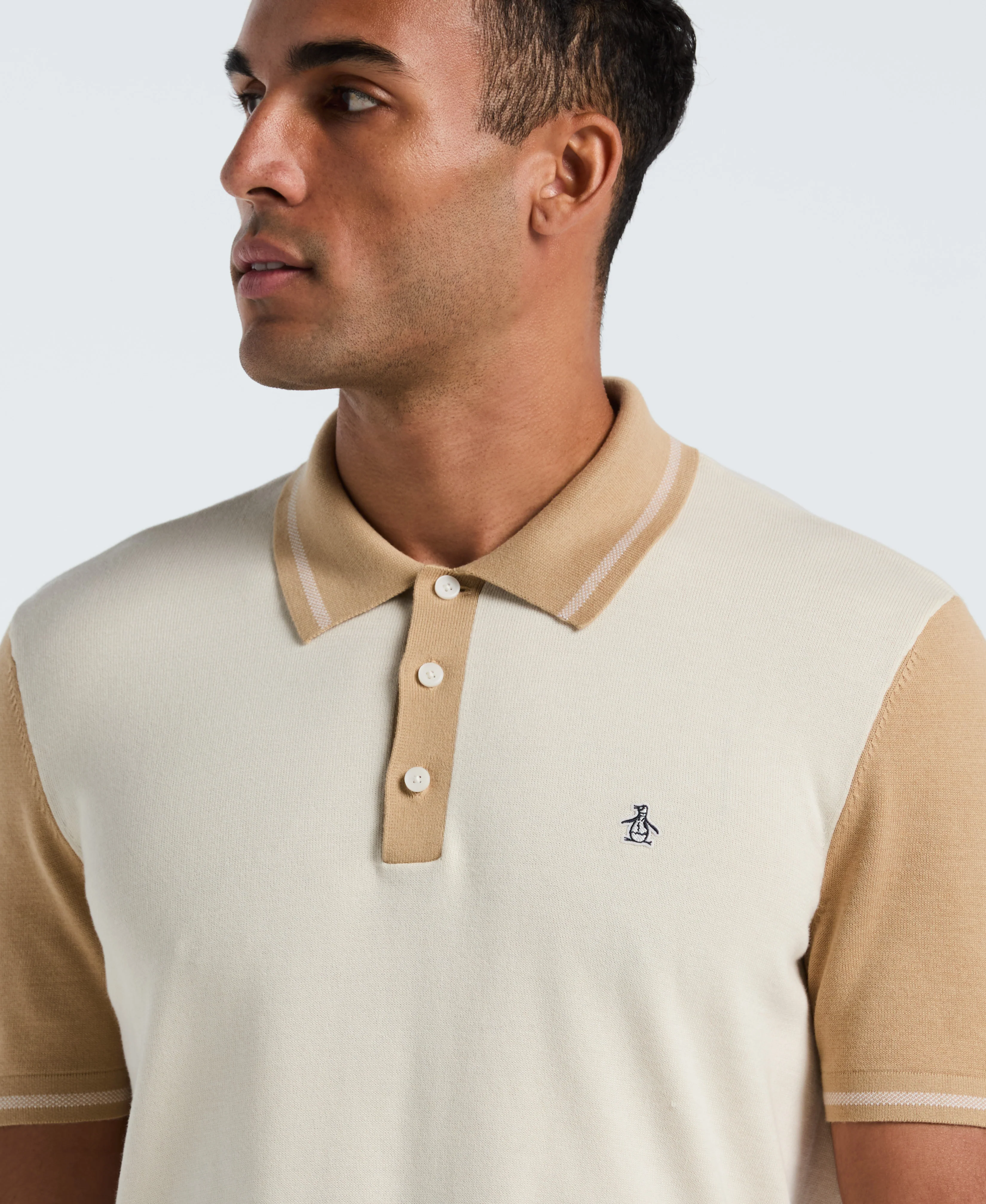 Cotton Colorblock Sweater Polo - Image 7