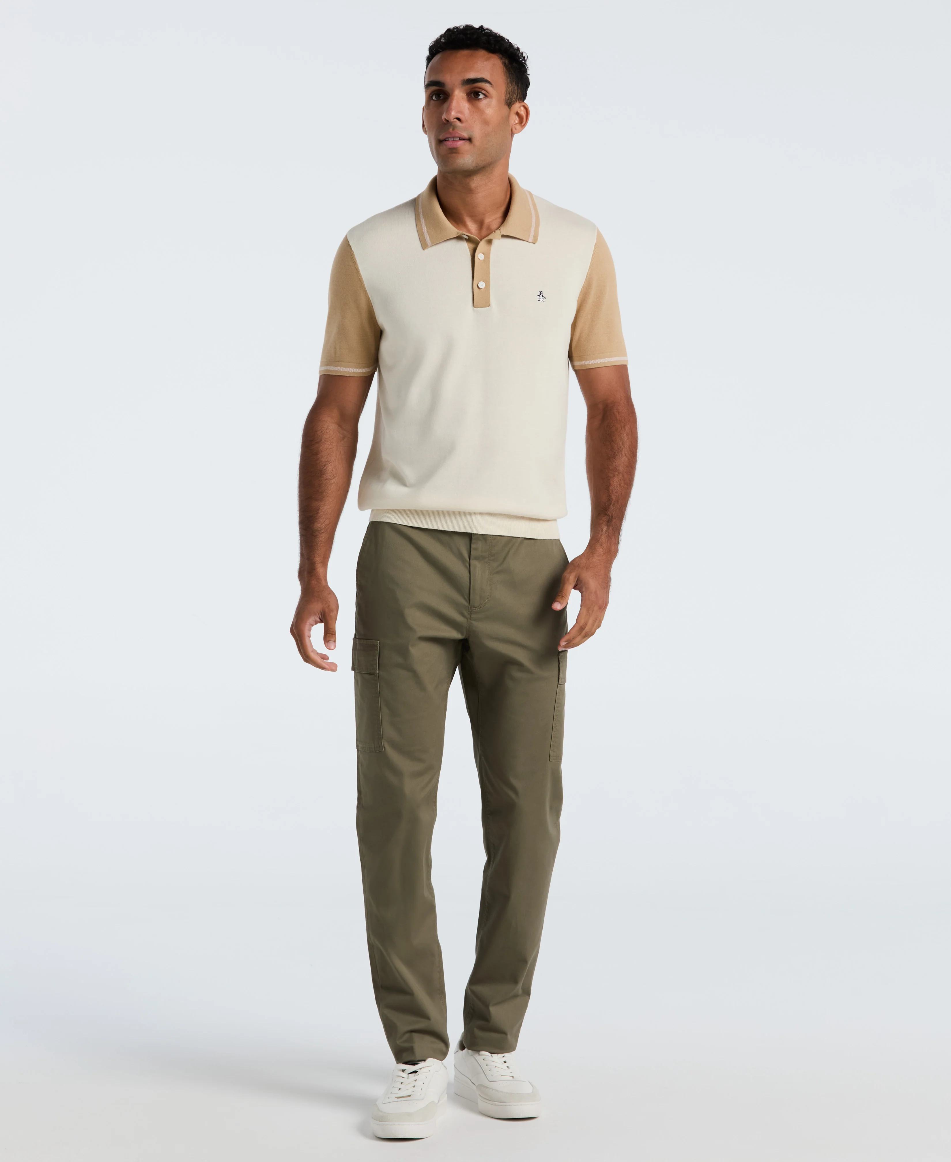 Cotton Colorblock Sweater Polo - Image 8
