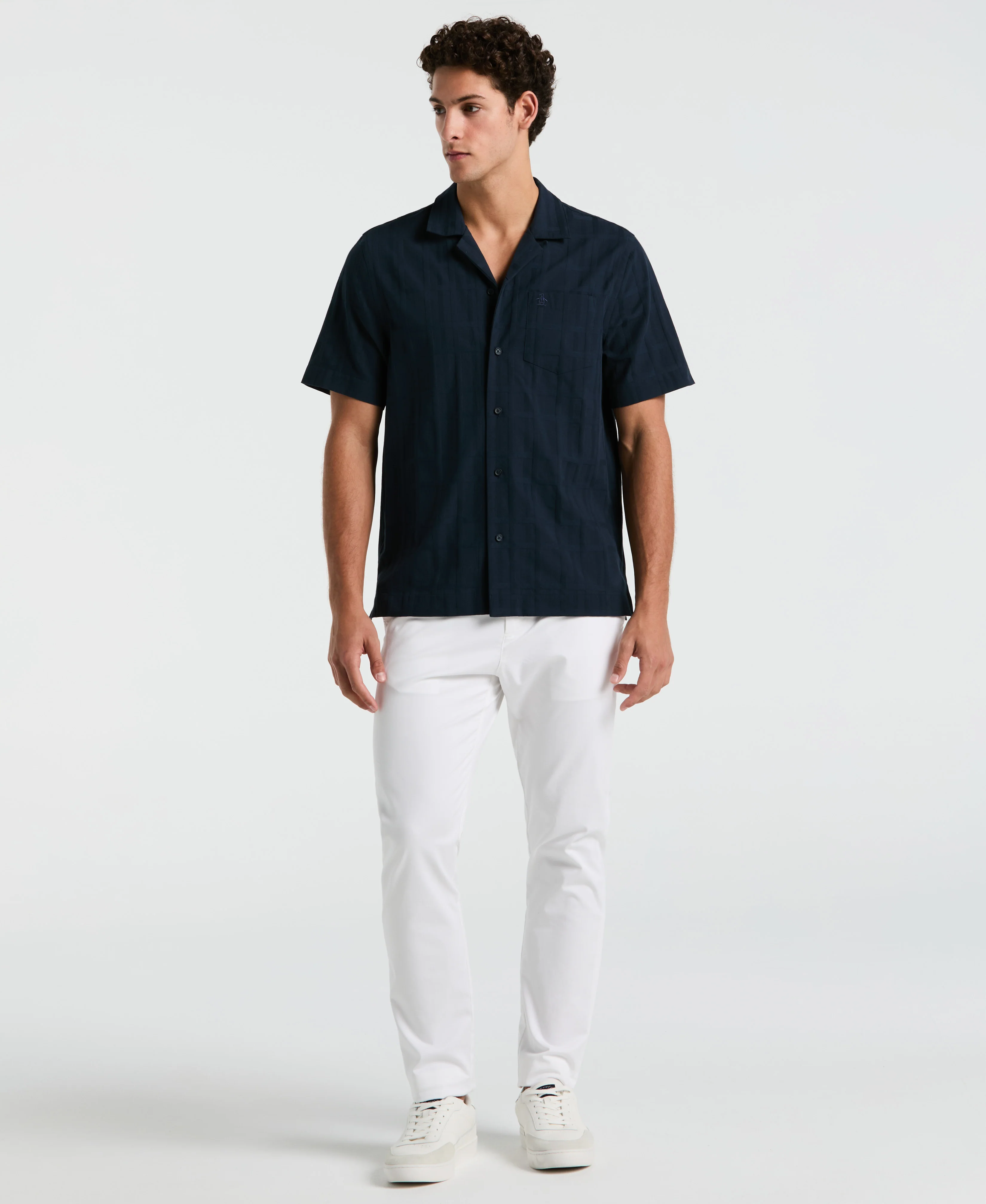 Dobby Tonal Plaid Shirt - Image 8