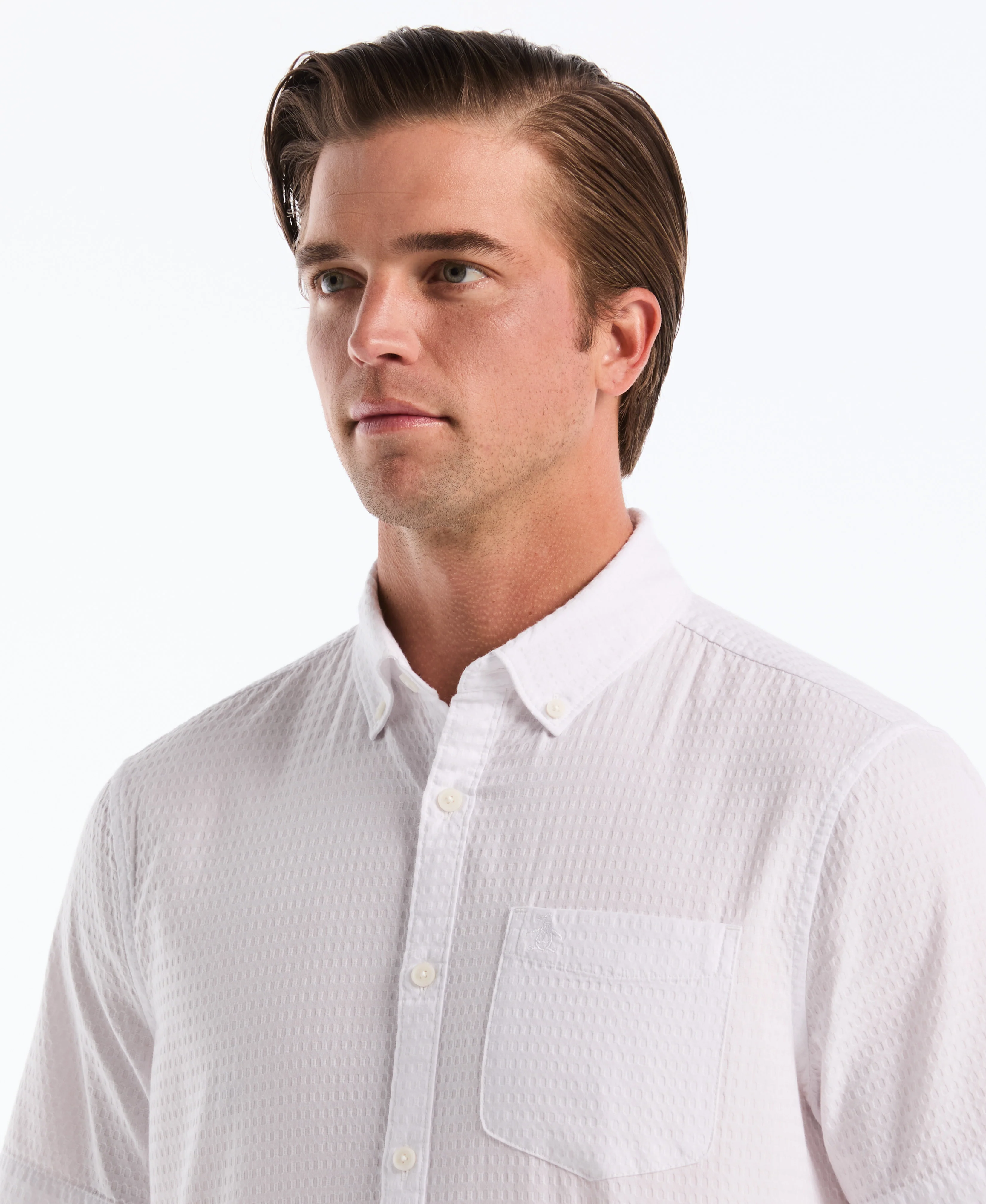Dobby Striped Plaid Novelty Shirt - Image 3