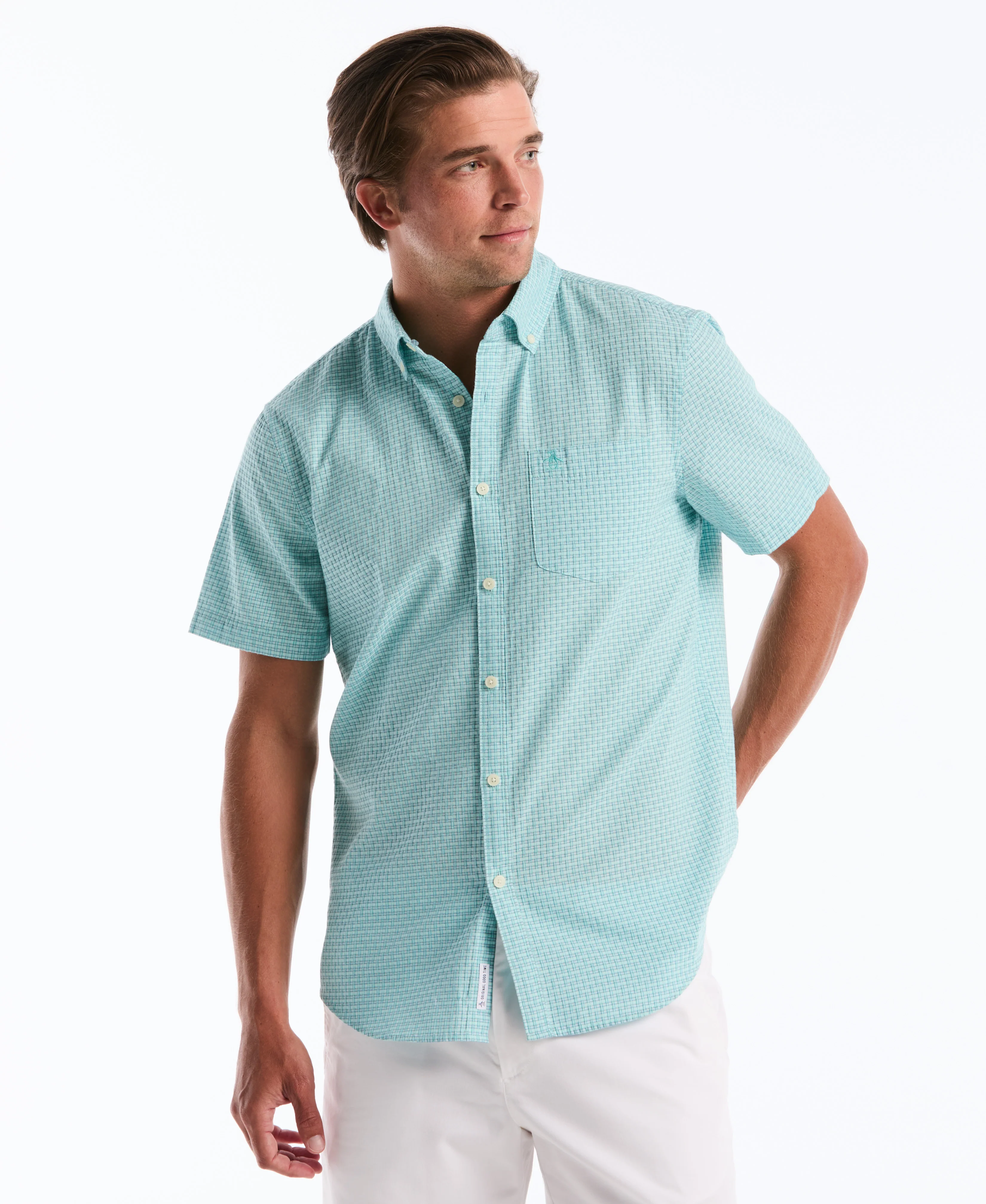 Dobby Striped Plaid Novelty Shirt - Image 5