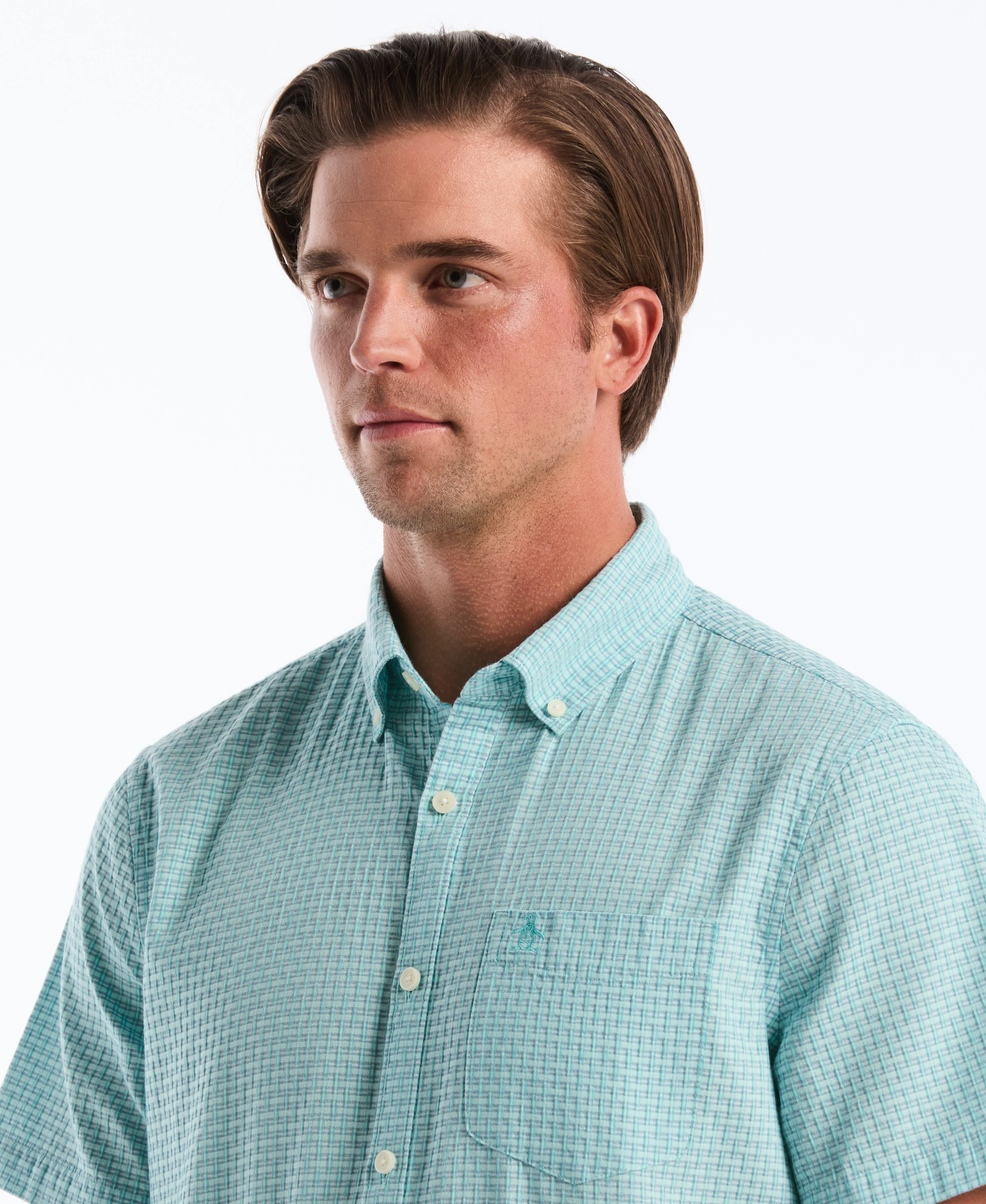 Dobby Striped Plaid Novelty Shirt - Image 7