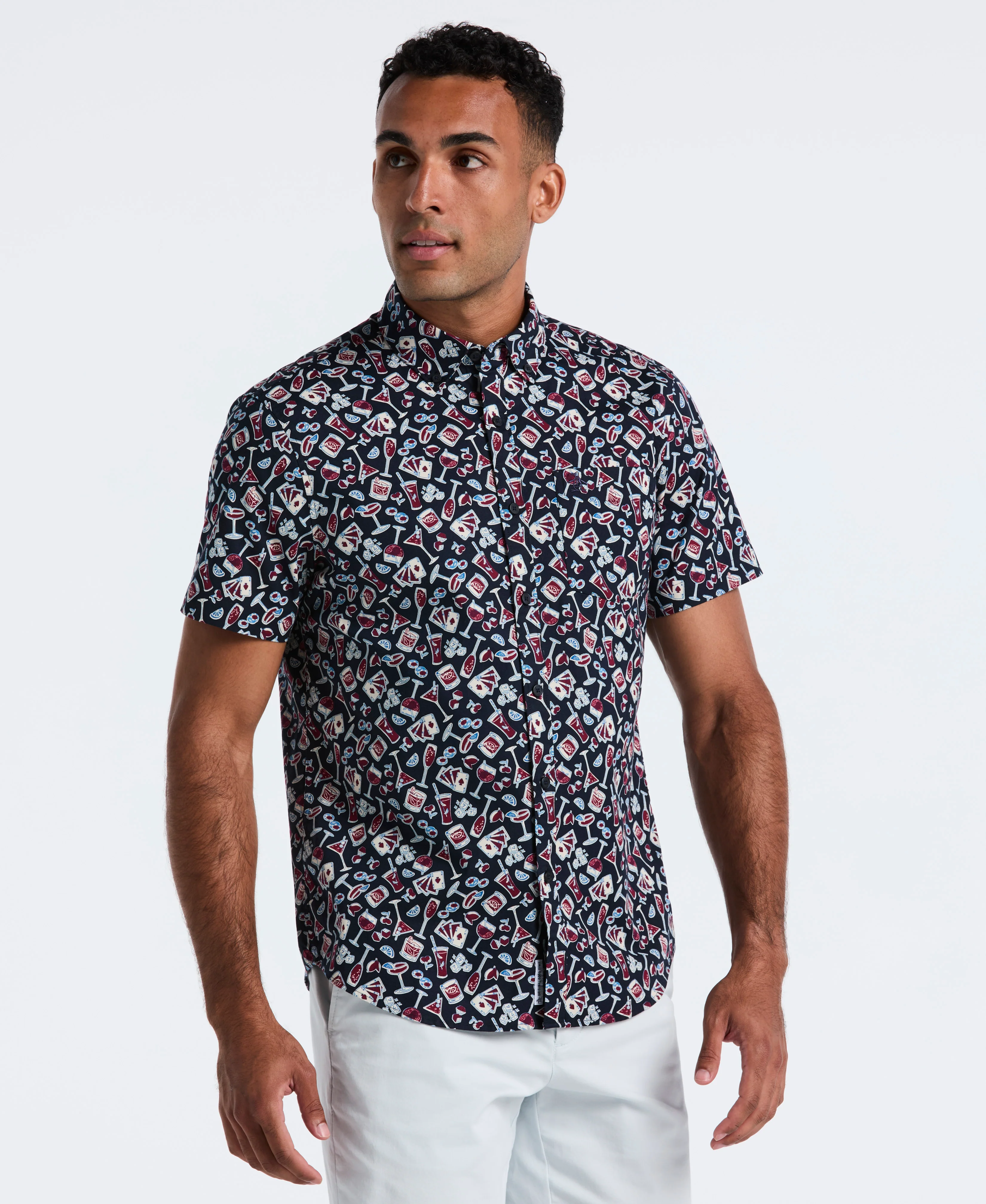 Cotton Drinks Print Shirt
