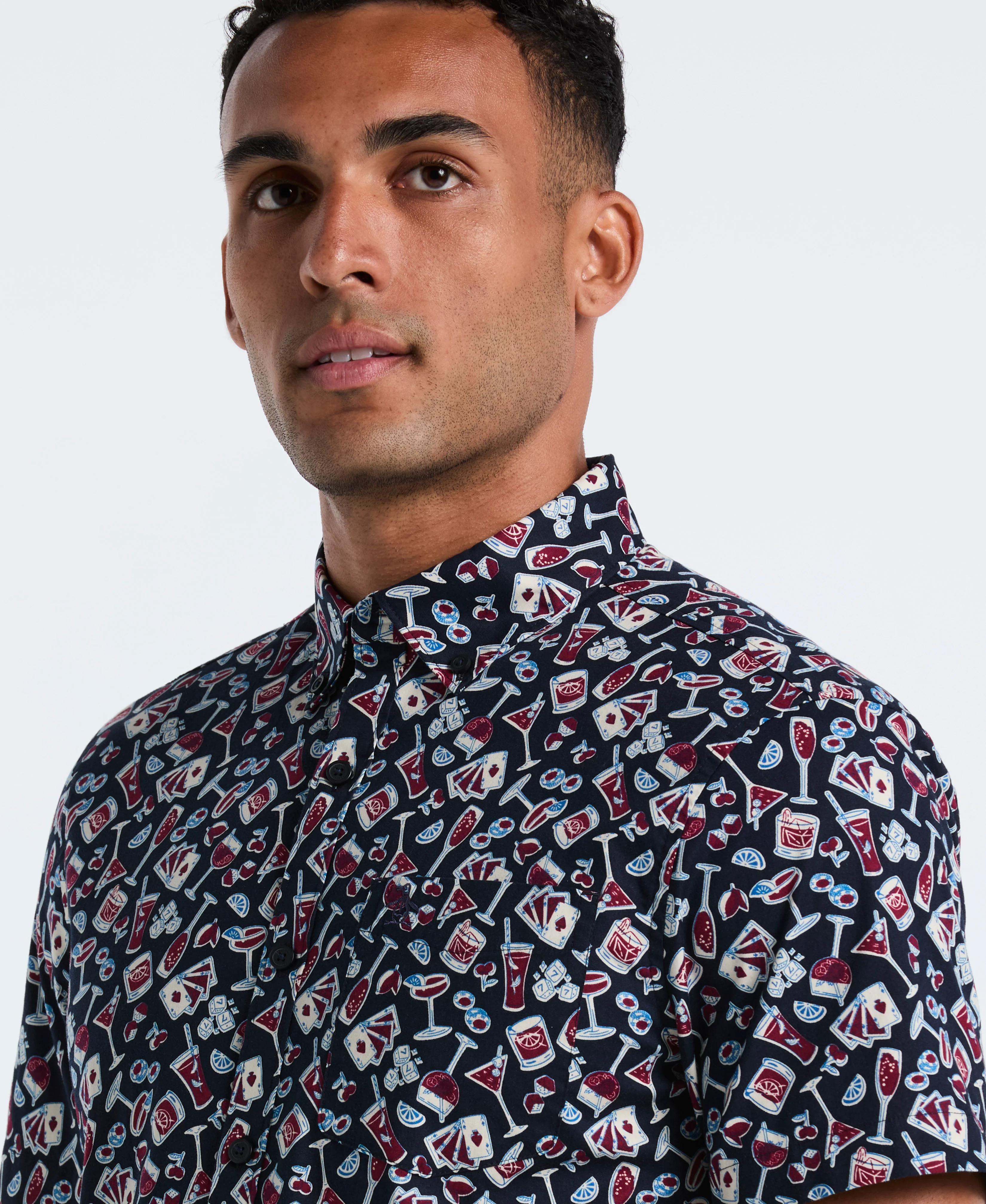 Cotton Drinks Print Shirt - Image 3