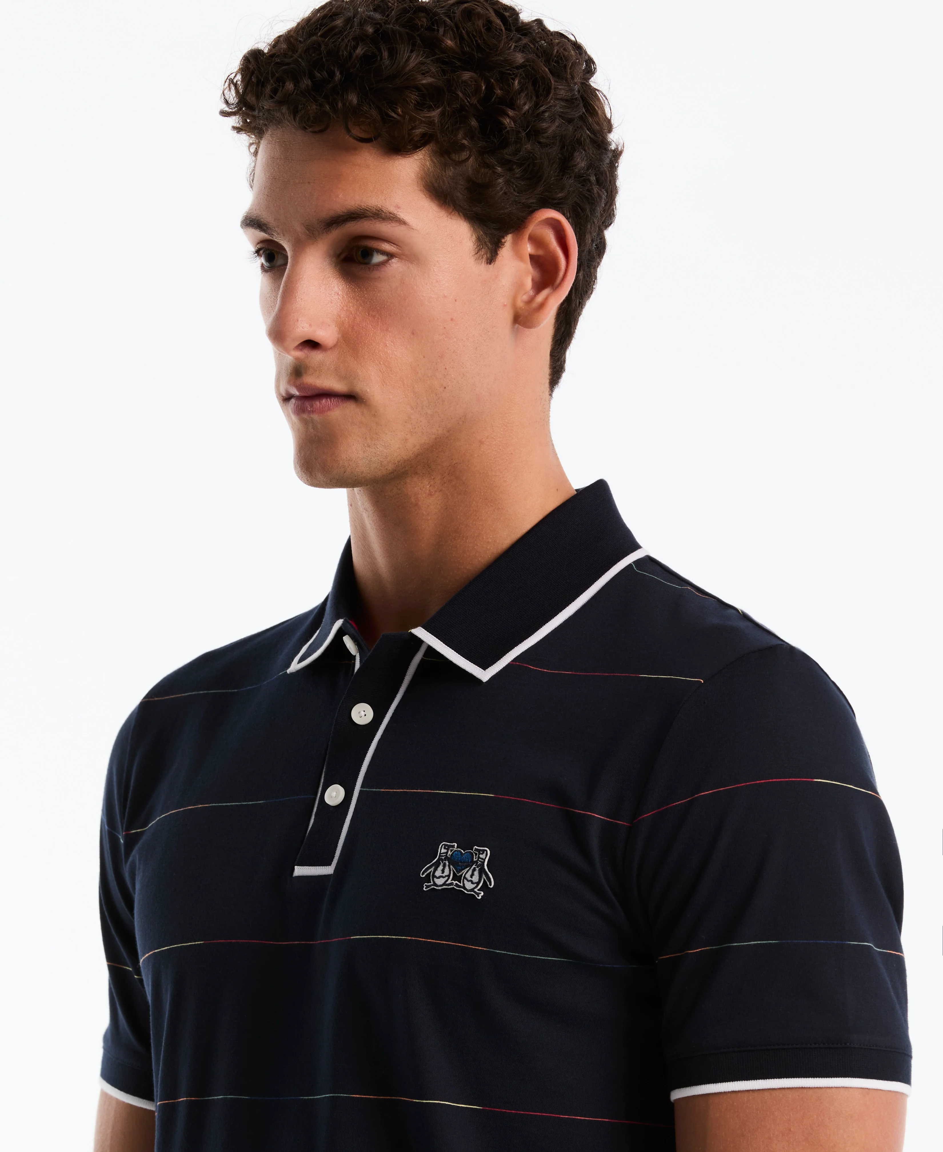 Organic Cotton Earl Pride Stripe Polo - Image 3