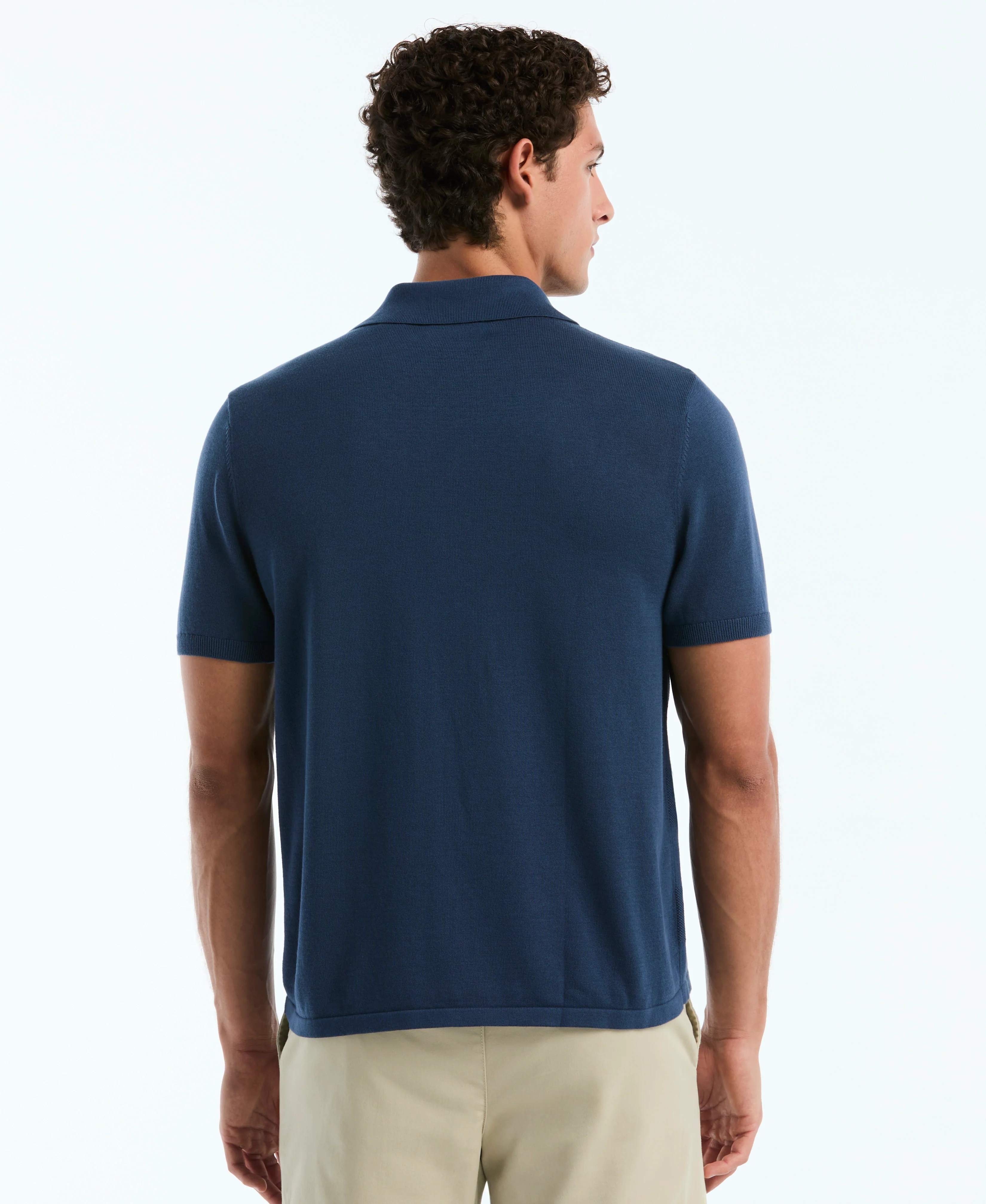 Honeycomb Striped Sweater Polo - Image 2