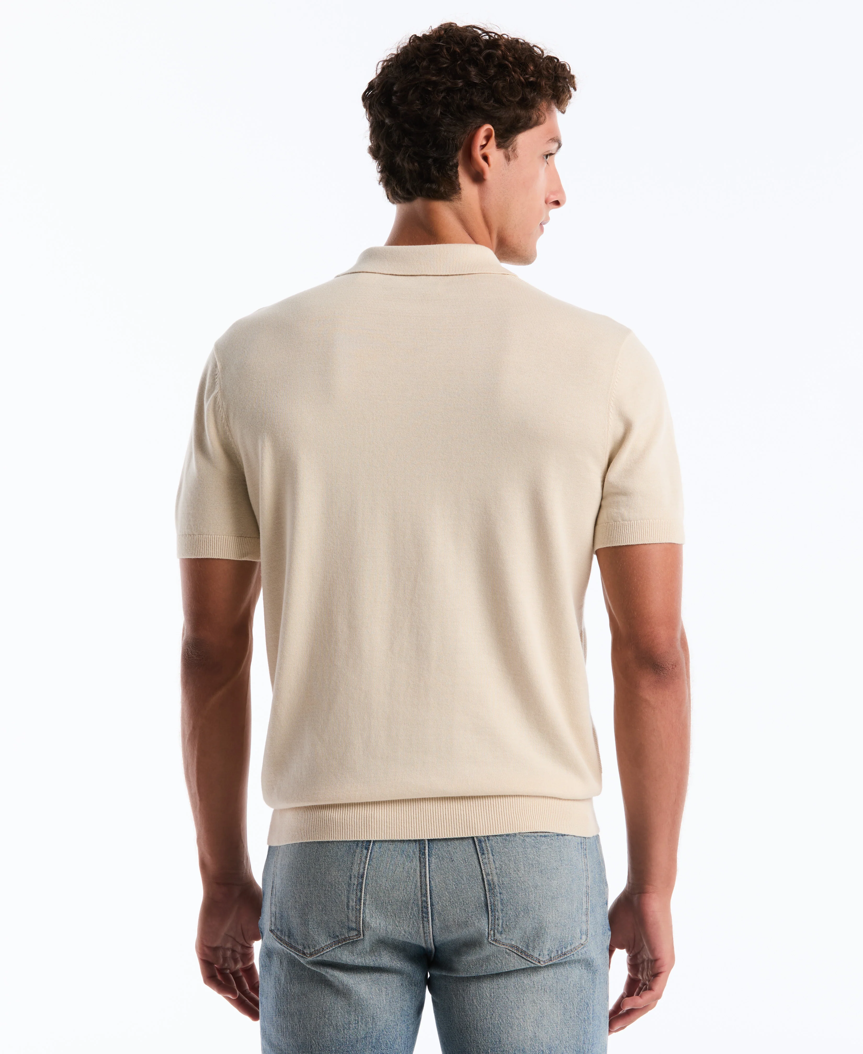 Honeycomb Stripe Stitch Sweater Polo - Image 7