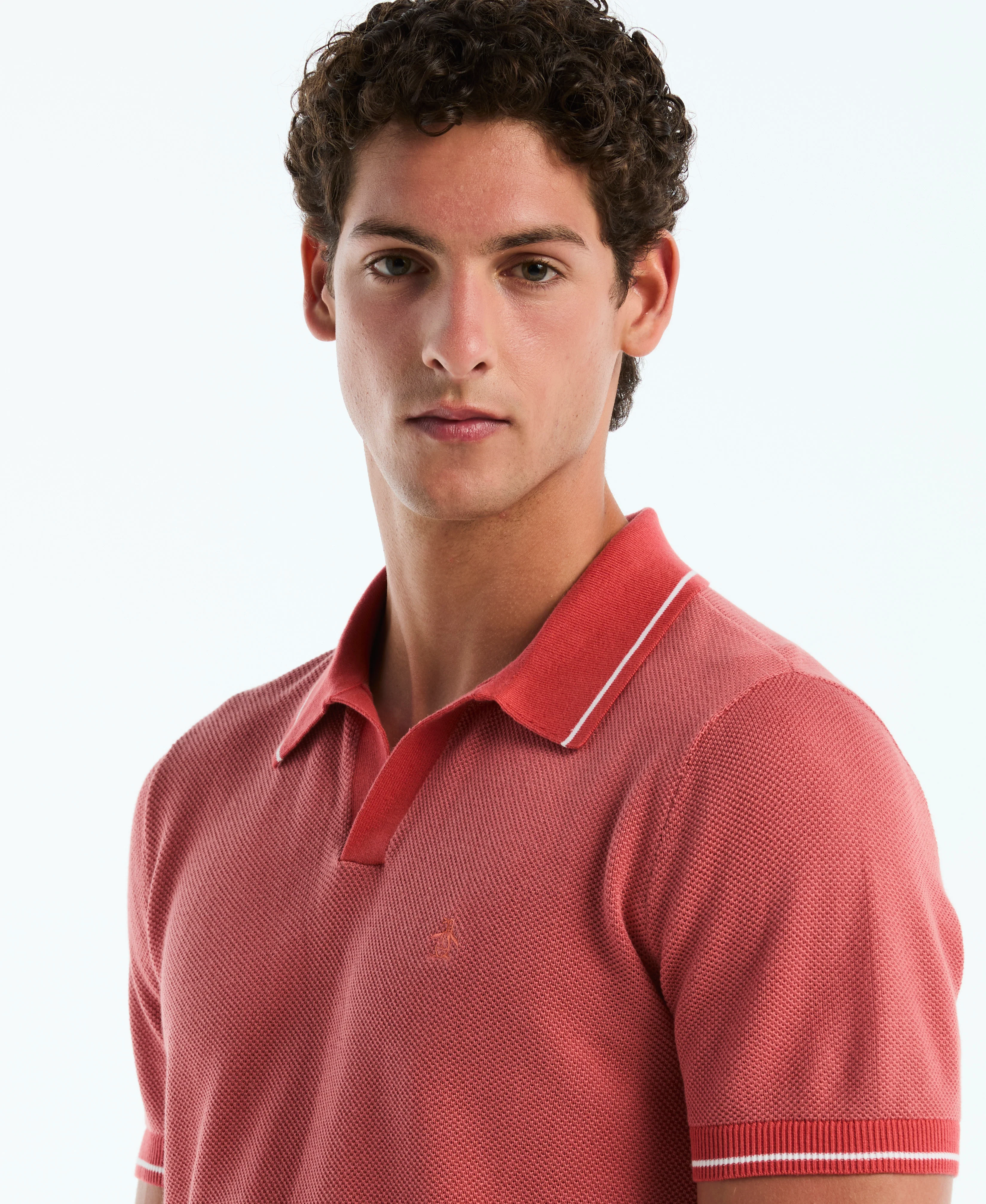 Cotton Honeycomb Sweater Polo - Image 11