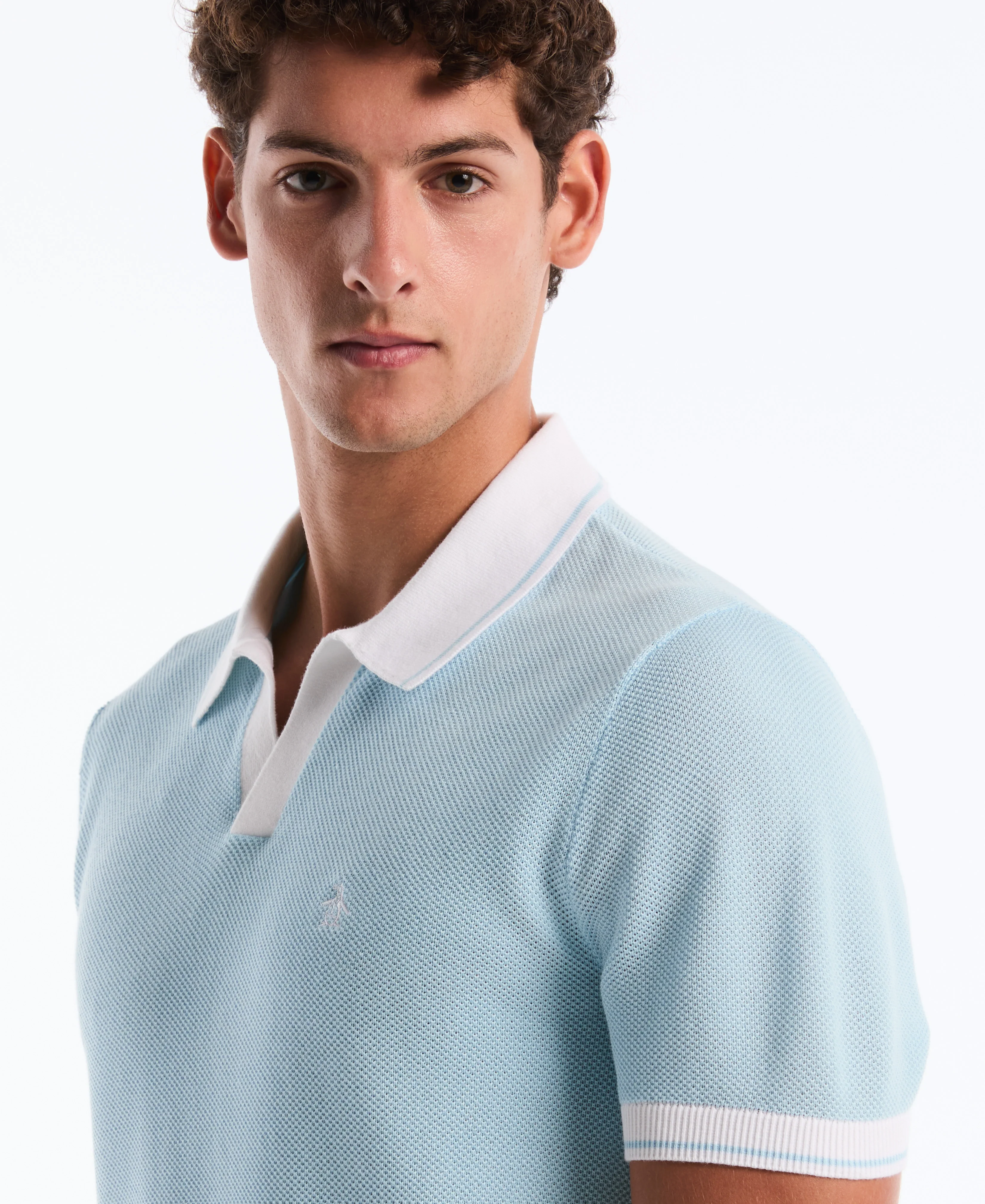 Cotton Honeycomb Sweater Polo - Image 19