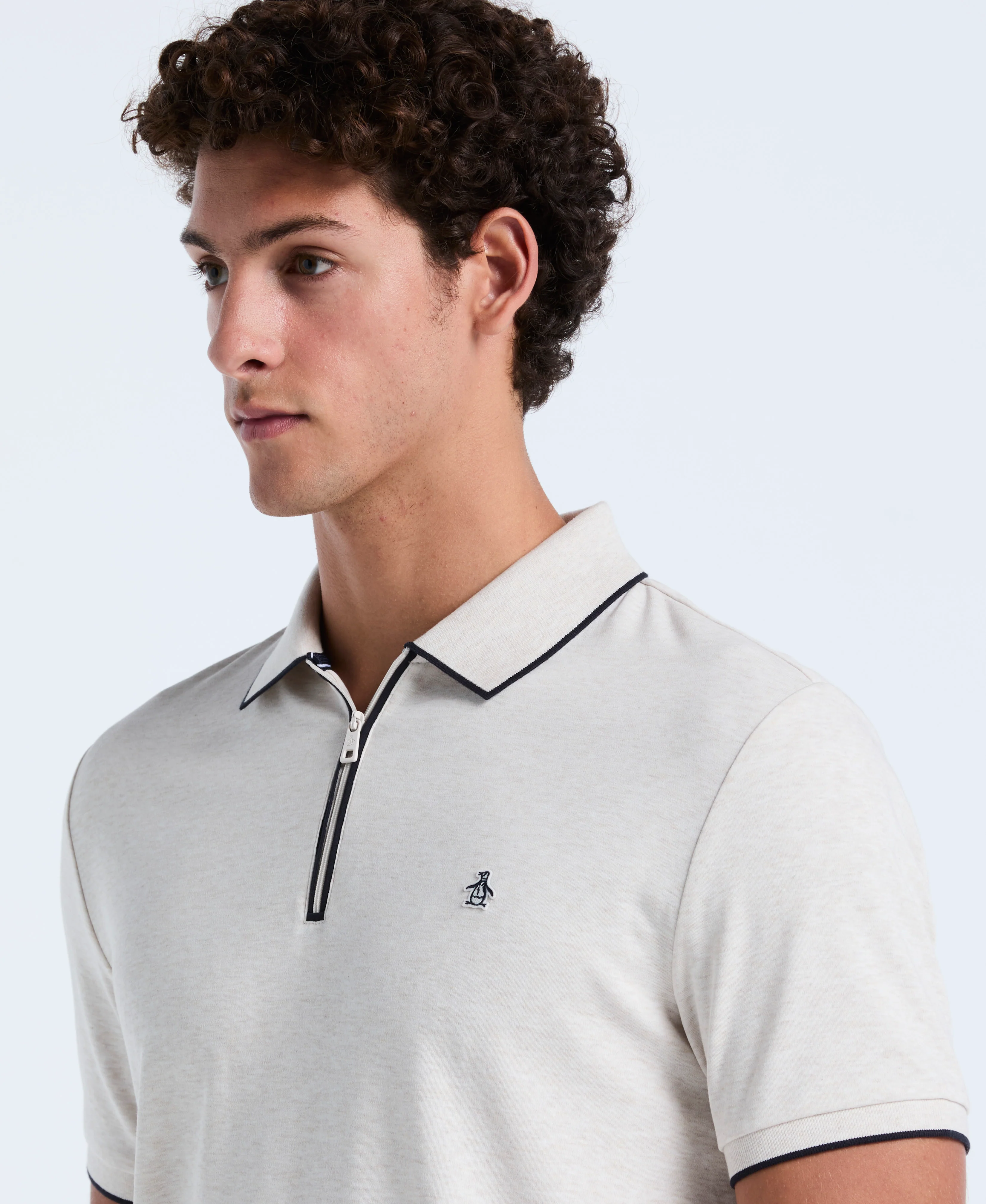 Interlock Quarter Zip Tipped Polo - Image 3